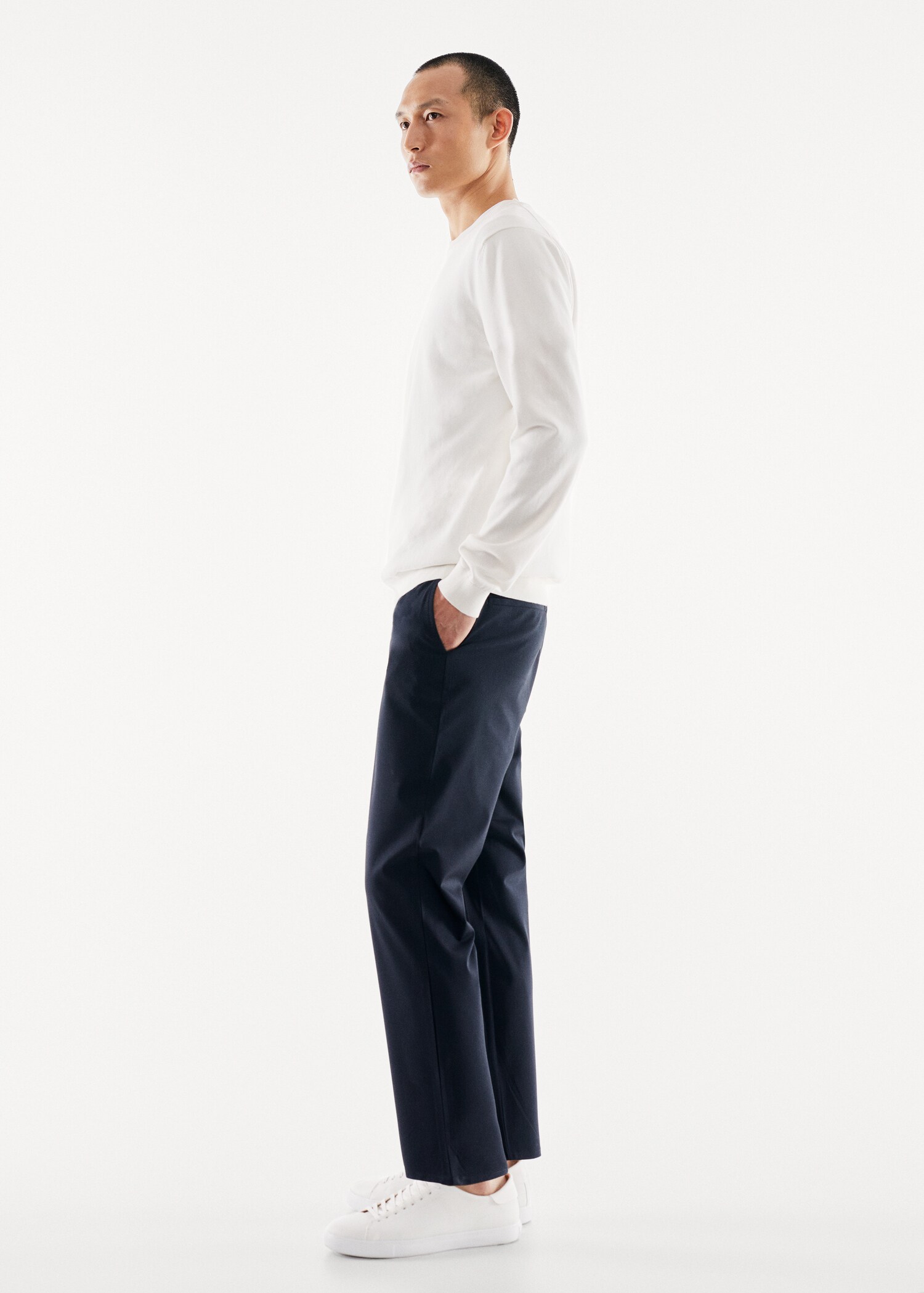 Fine-knit cotton sweater - Details of the article 2