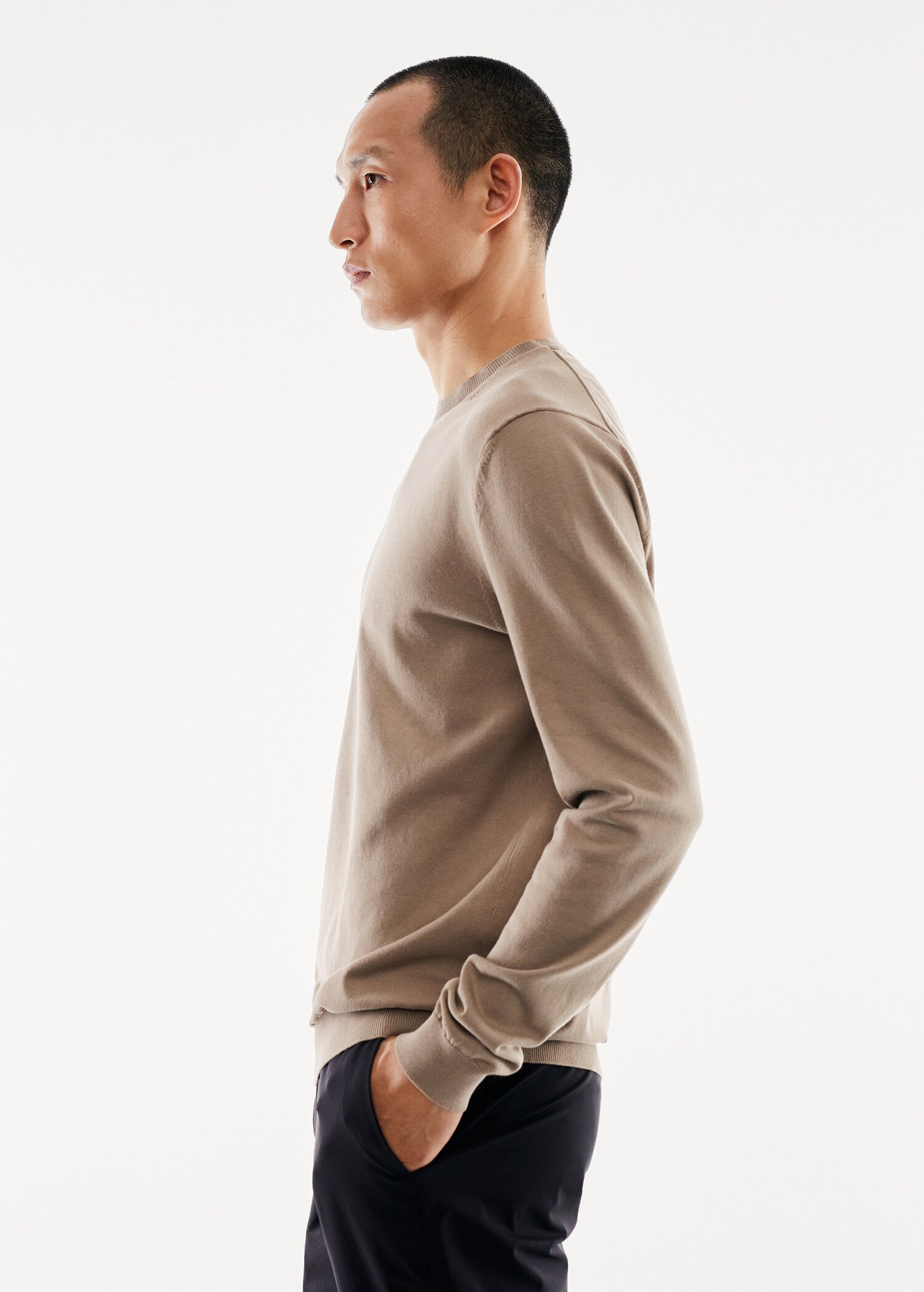 Fine-knit cotton sweater - Details of the article 2