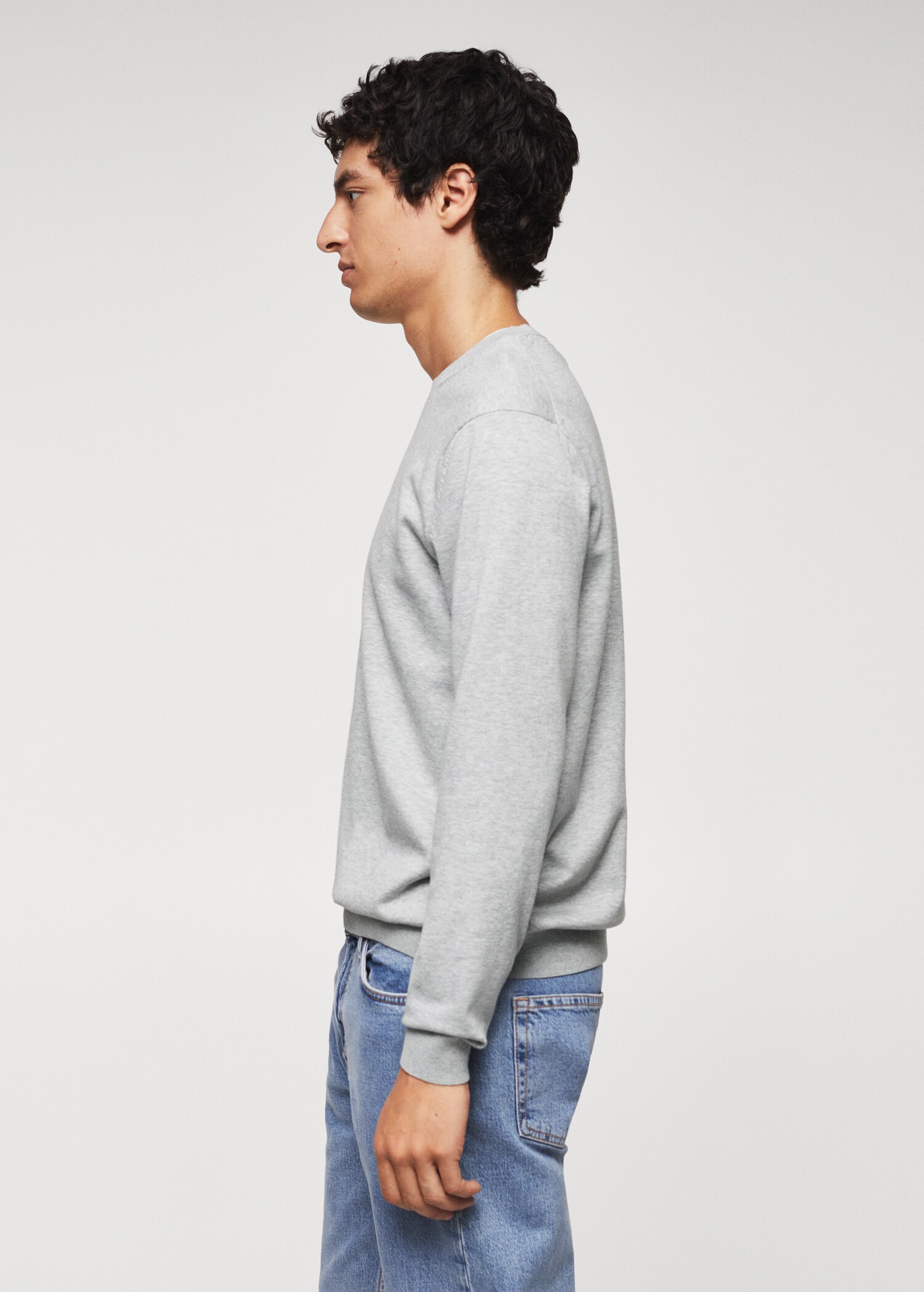 Fine-knit cotton sweater - Details of the article 2
