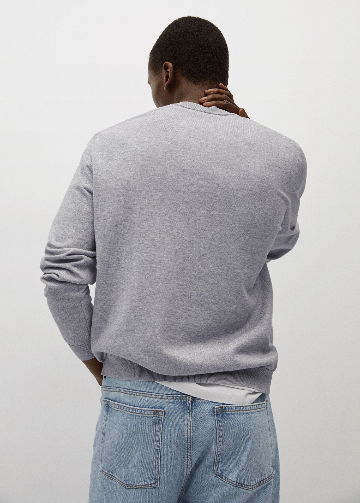 Fine-knit cotton sweater - Details of the article 3
