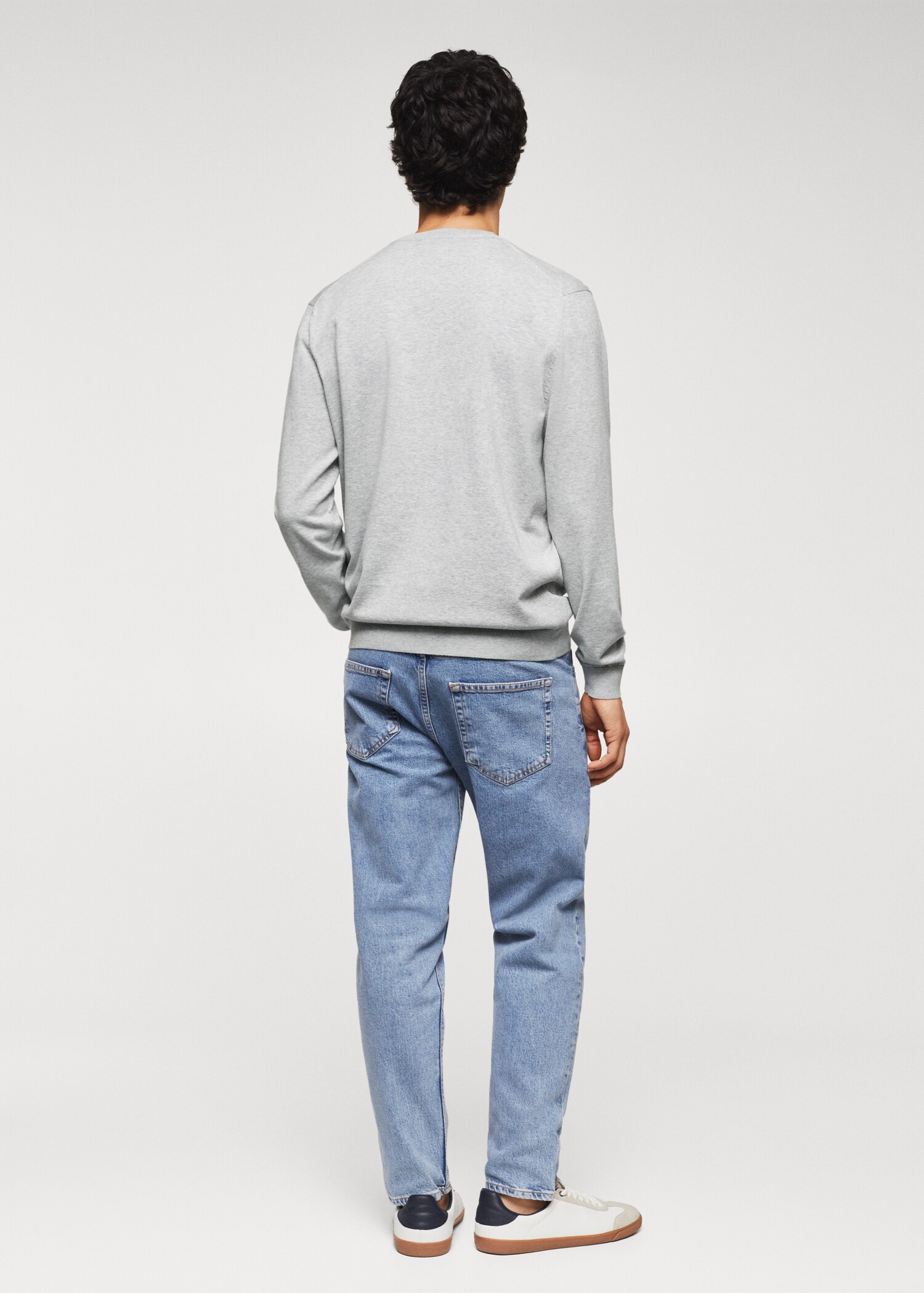 Fine-knit cotton sweater - Reverse of the article