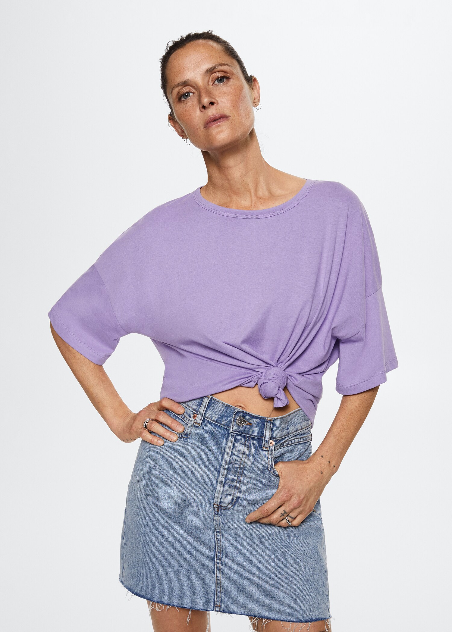 Camiseta oversize algodón - Plano medio