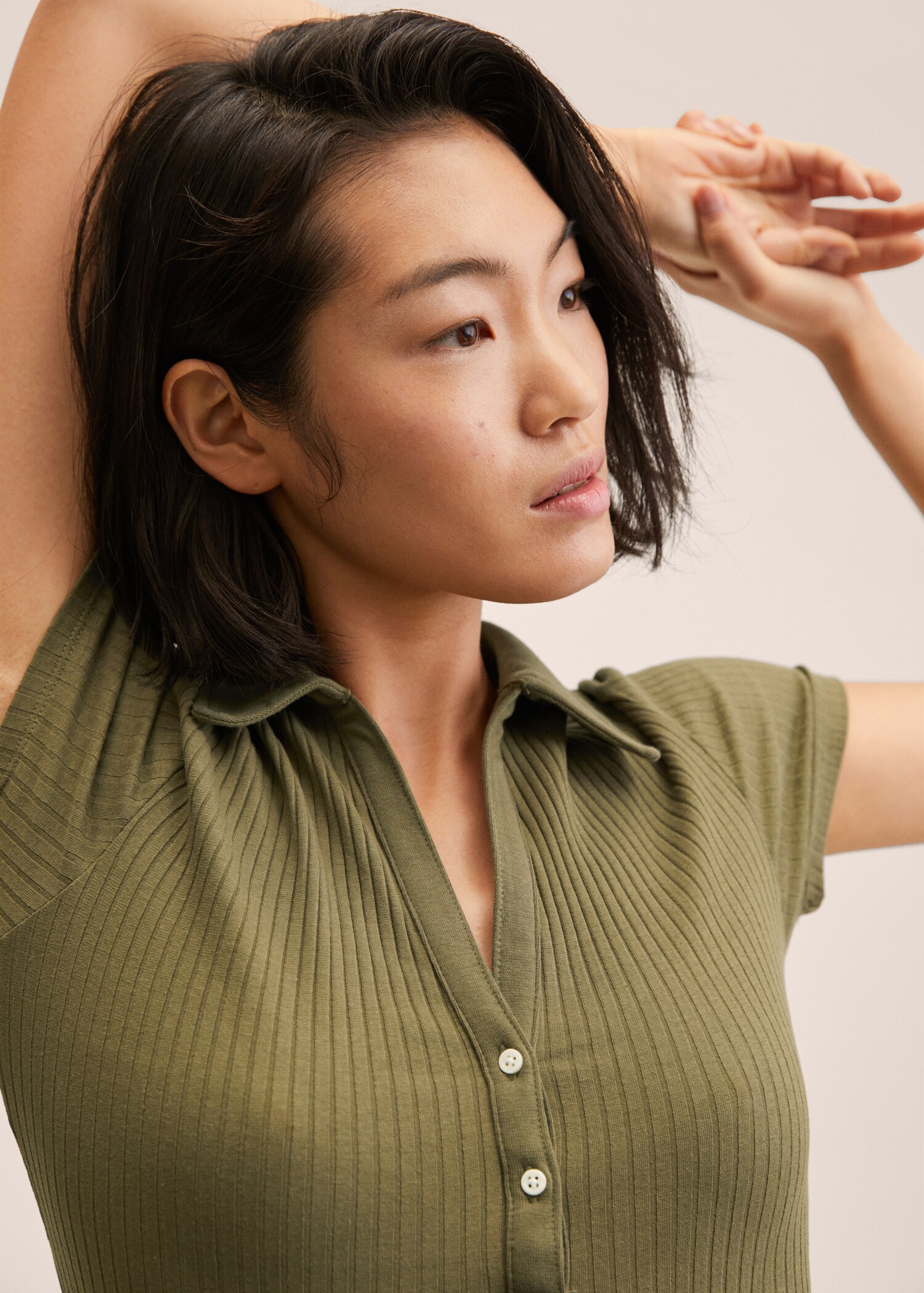 Ribbed midi dress - Details of the article 1