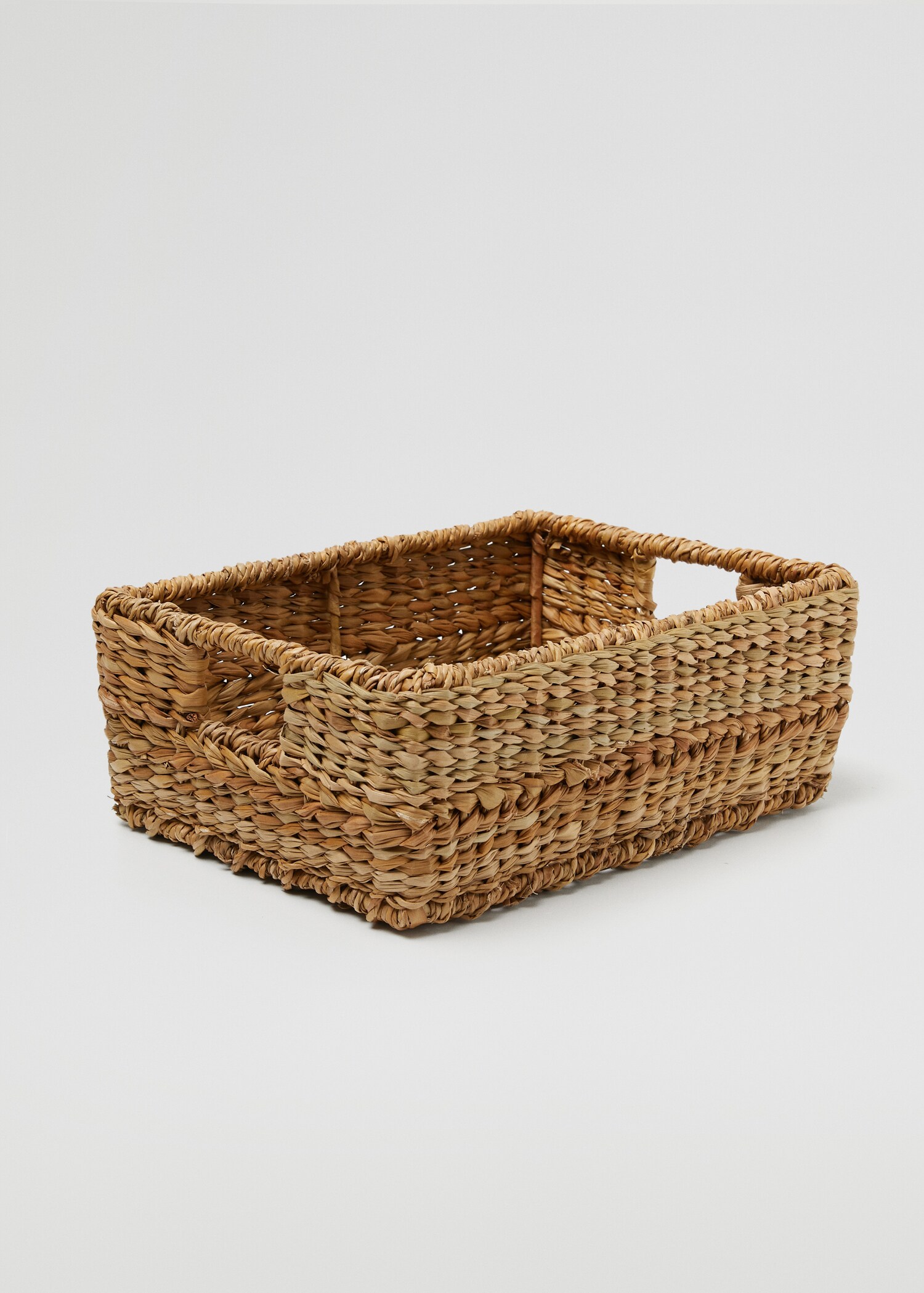 Coș dreptunghiular din fibre naturale 28x18x10 cm - Plan mediu