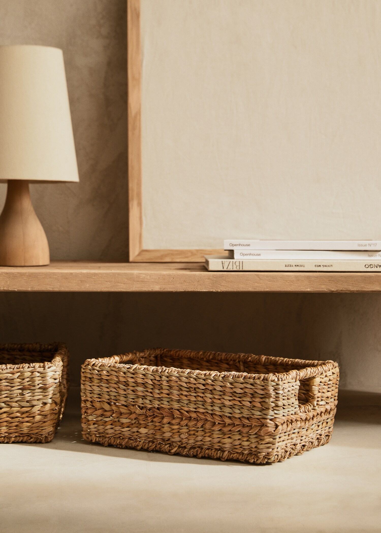 Coș dreptunghiular din fibre naturale 28x18x10 cm - Detaliu al articolului 8