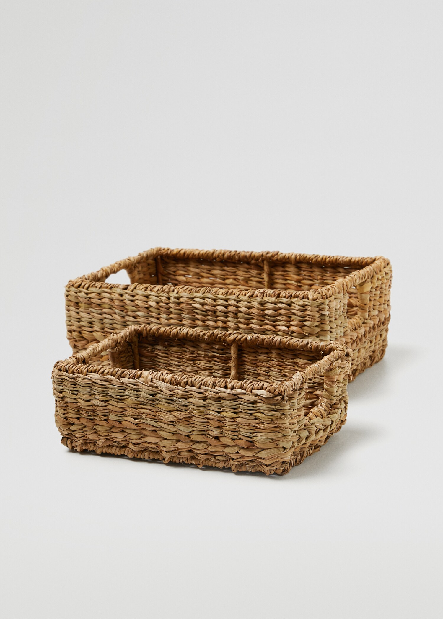 Coș dreptunghiular din fibre naturale 35x25x13 cm - Detaliu al articolului 4
