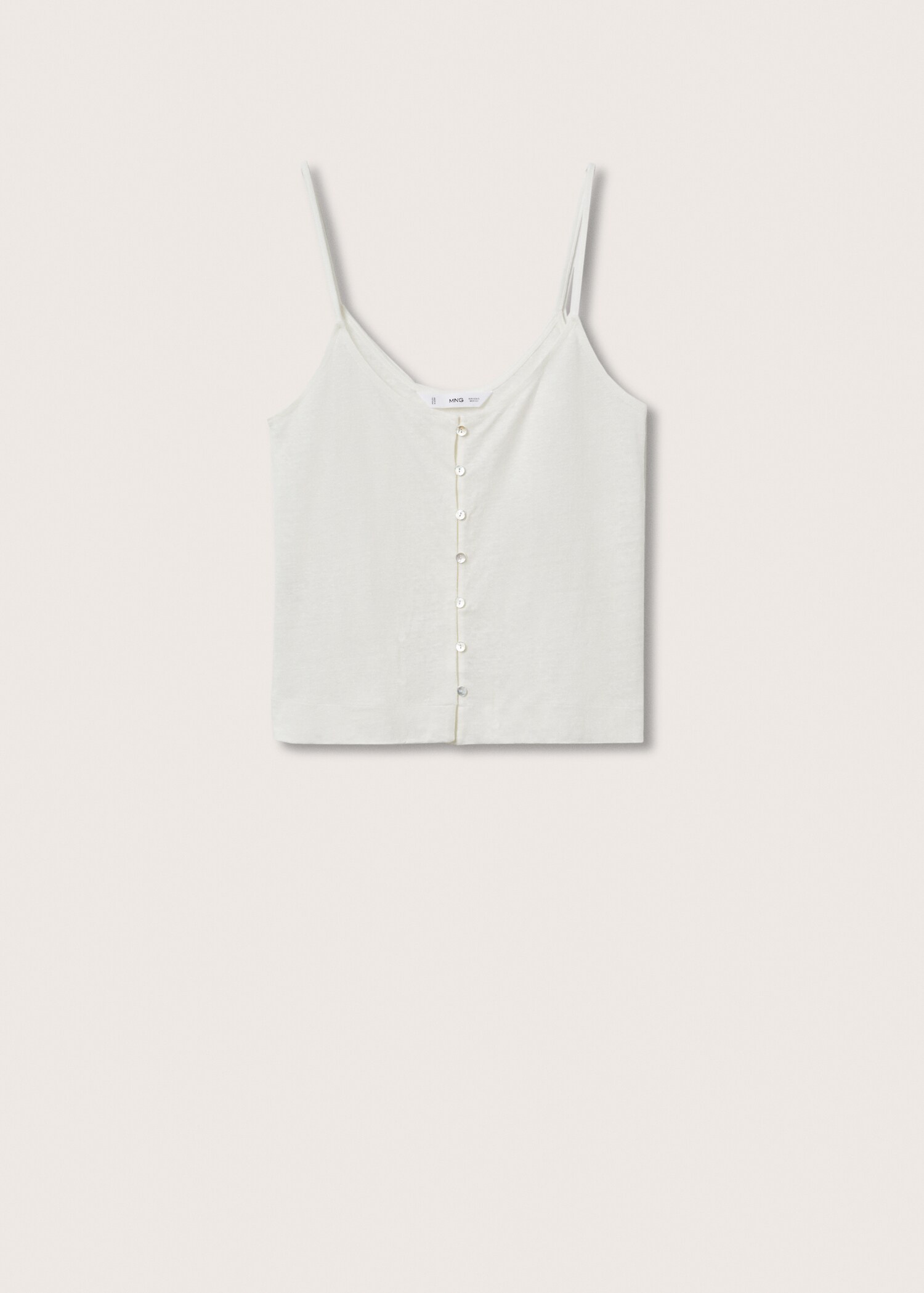 100% linen top with buttons - Article without model