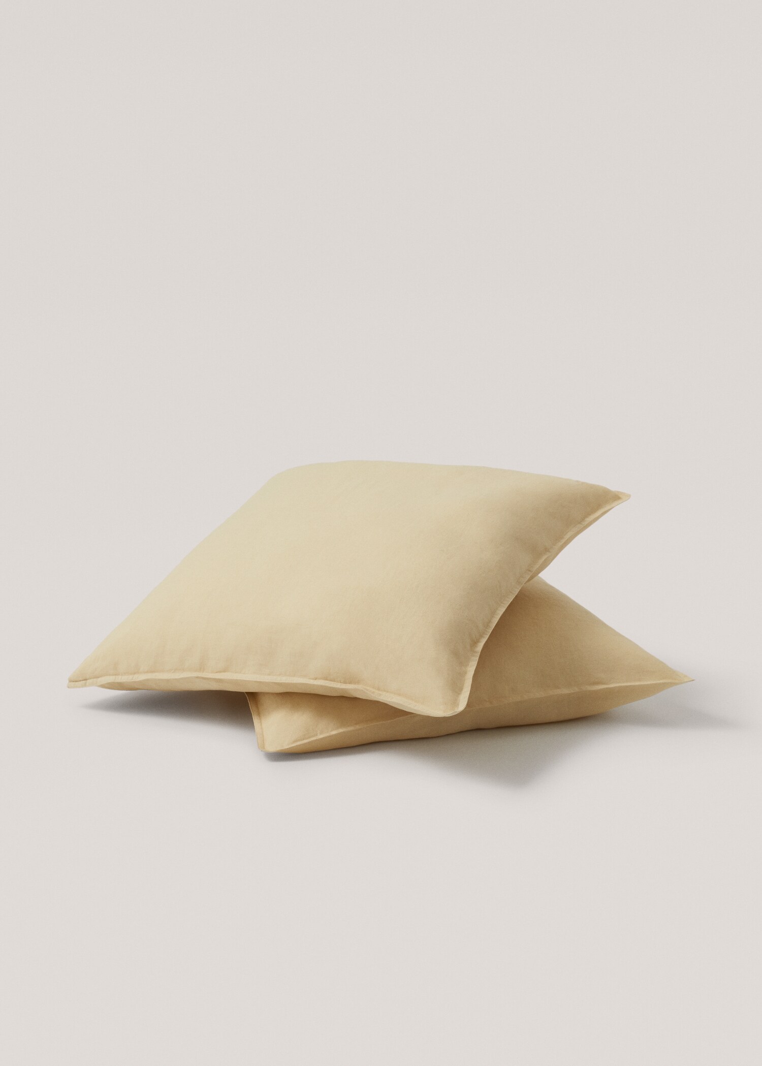Lot de taies d’oreiller 100 % lin 60x60 cm - Plan moyen