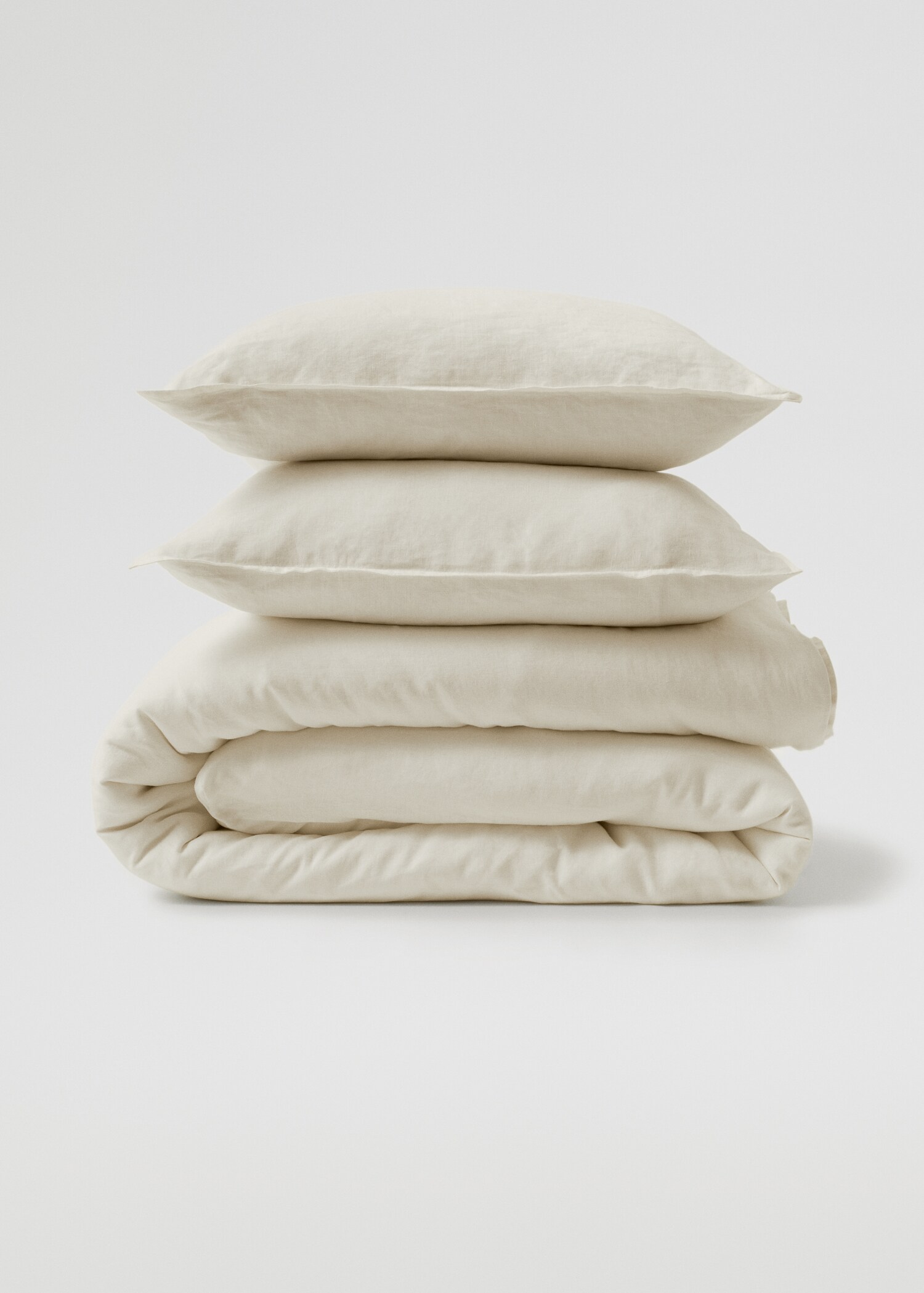 Housse de couette 100 % lin lit 90 cm - Plan moyen