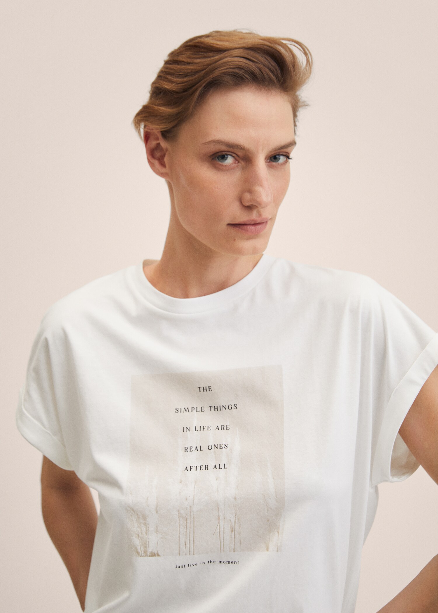 Printed cotton-blend t-shirt - Details of the article 1