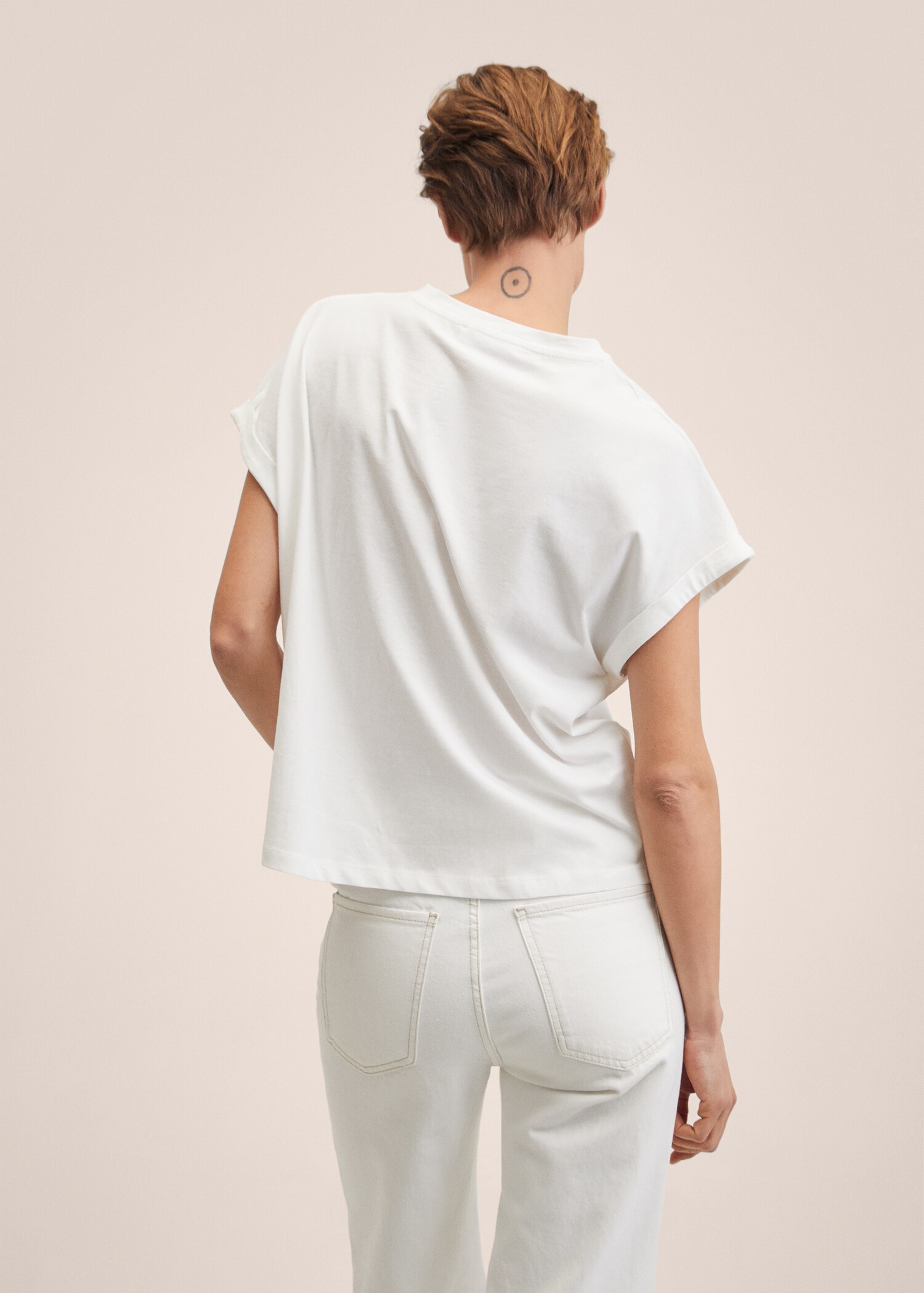 Printed cotton-blend t-shirt - Reverse of the article