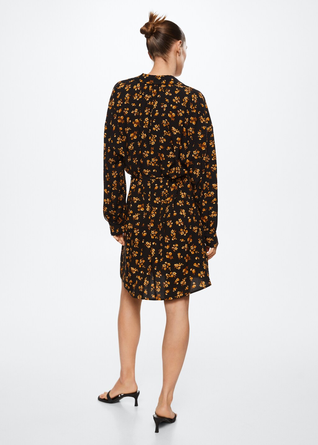 Printed shirt dress mango online