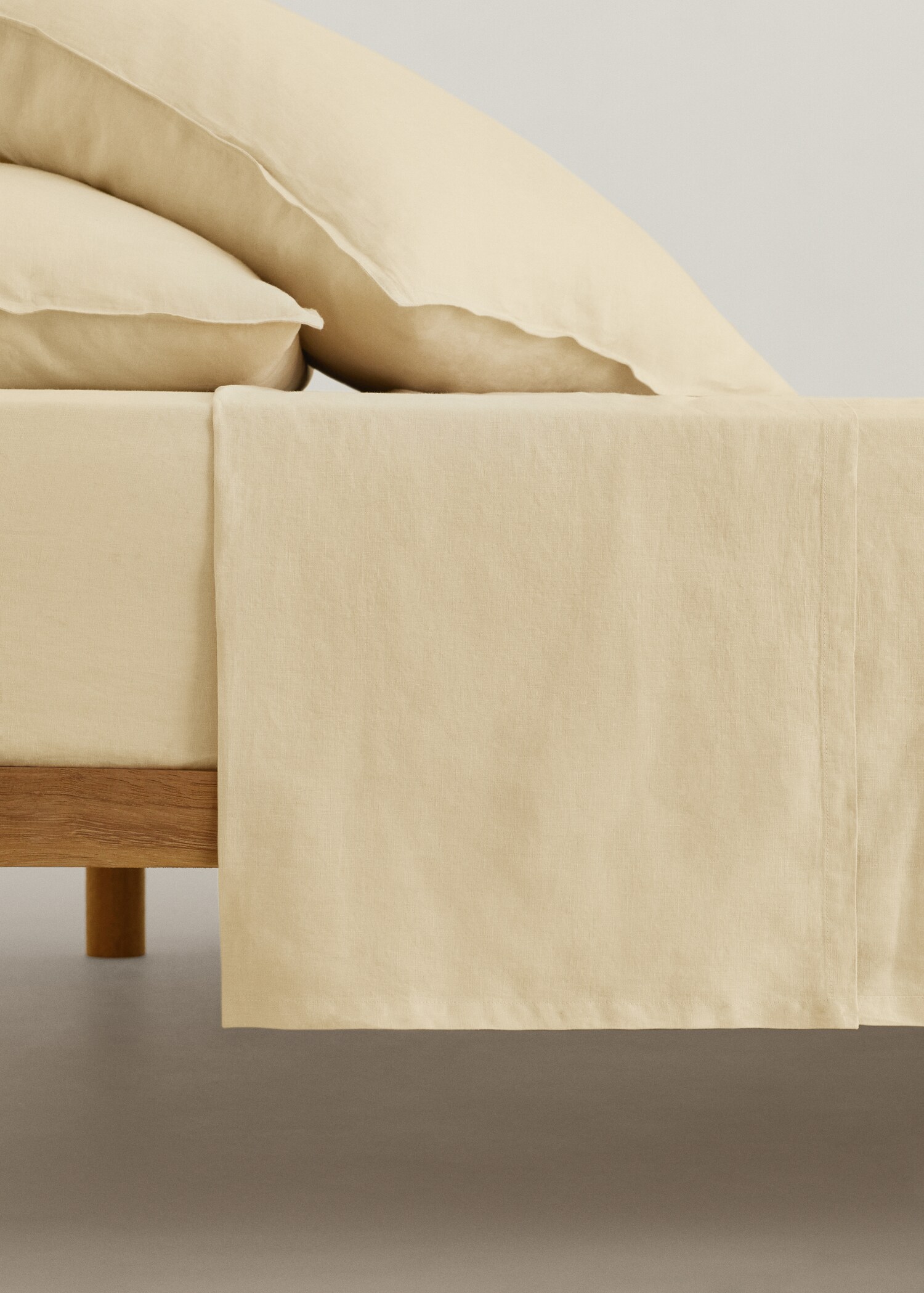 Cotton percale flat sheet (300 threads) superking bed - Details of the article 3