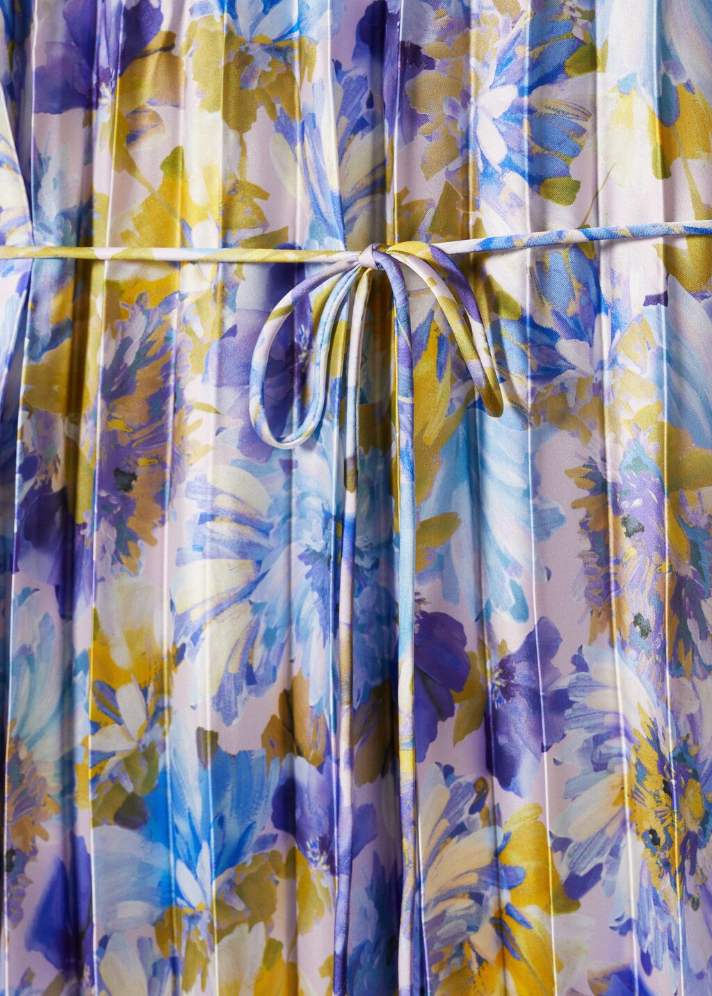 Mango printed top pleated dress