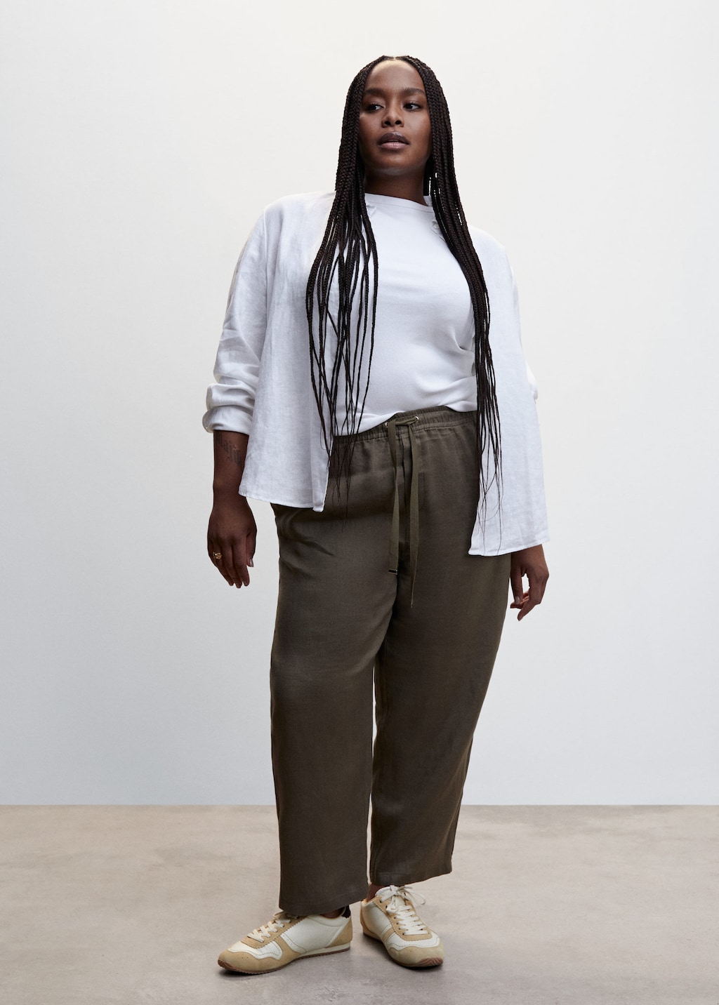 100% linen trousers