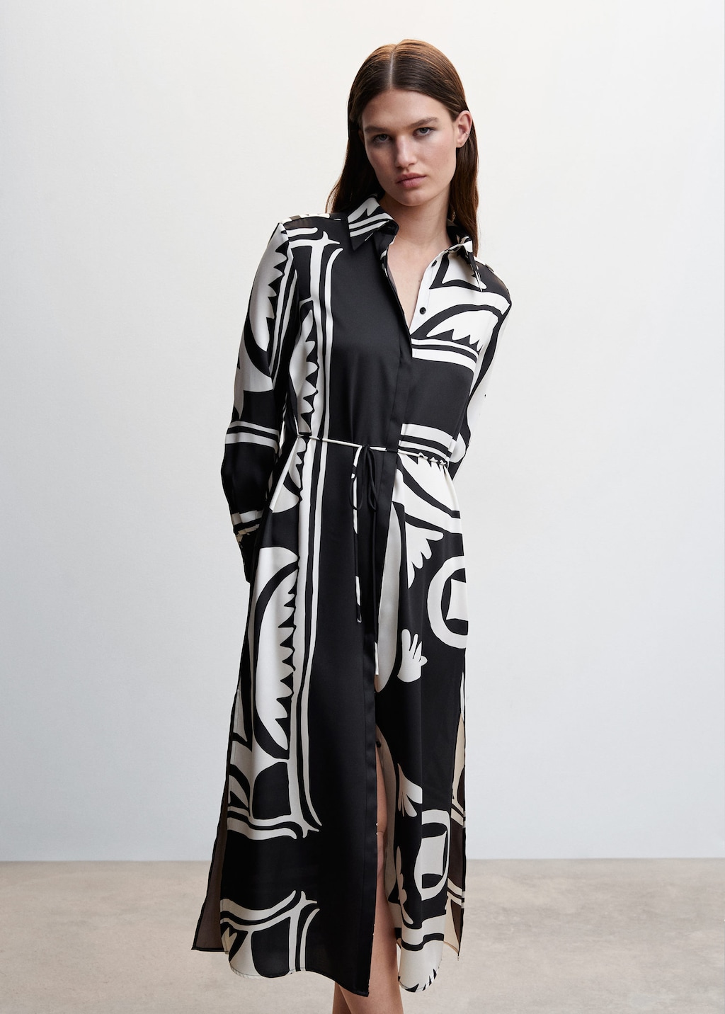 Mango flowy shirt clearance dress