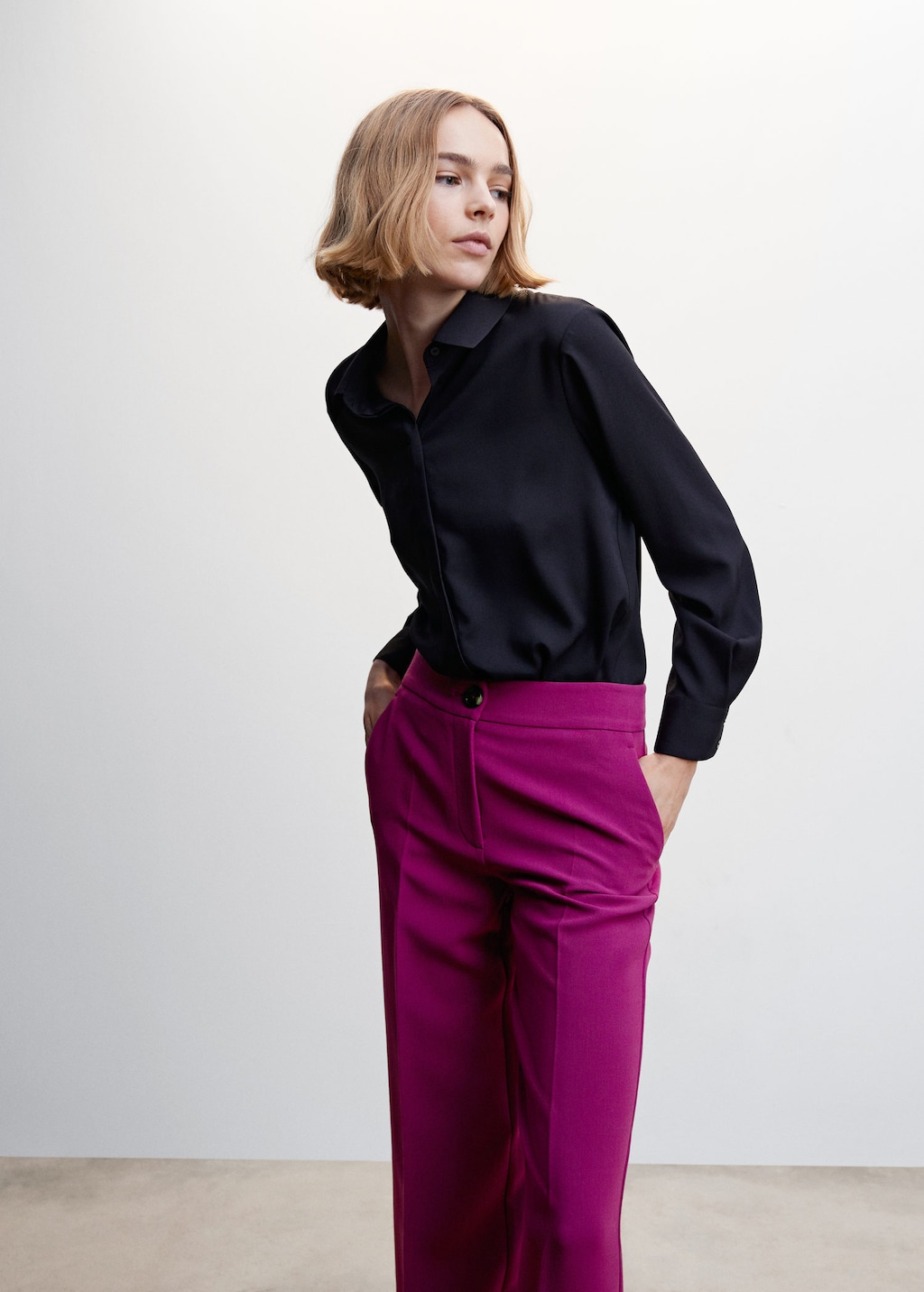 Flowy palazzo cheap trousers mango