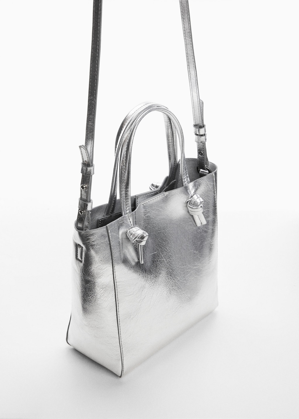 Knots pleated shopper bag MANGO