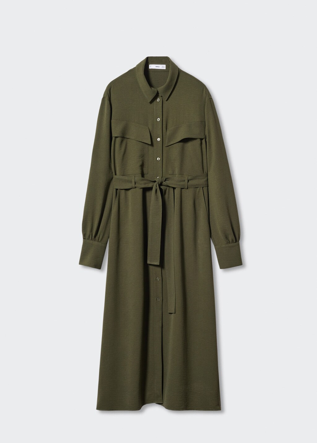 Mango belt shop shirt dress