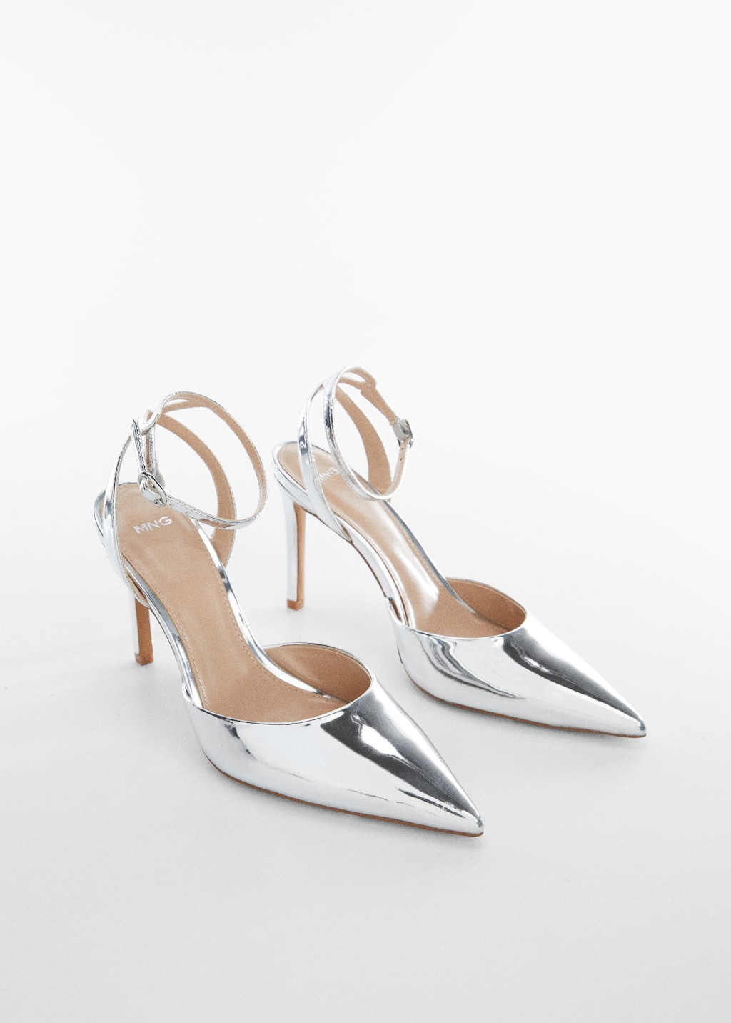 Metallic pointed hot sale heels