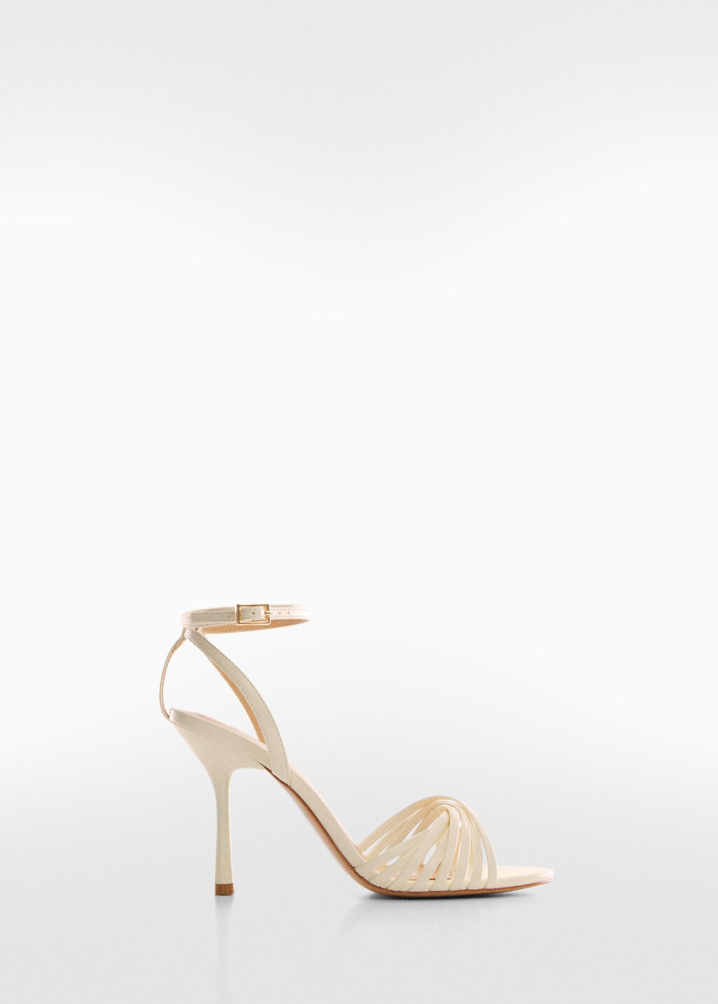 Gold strappy top kitten heels