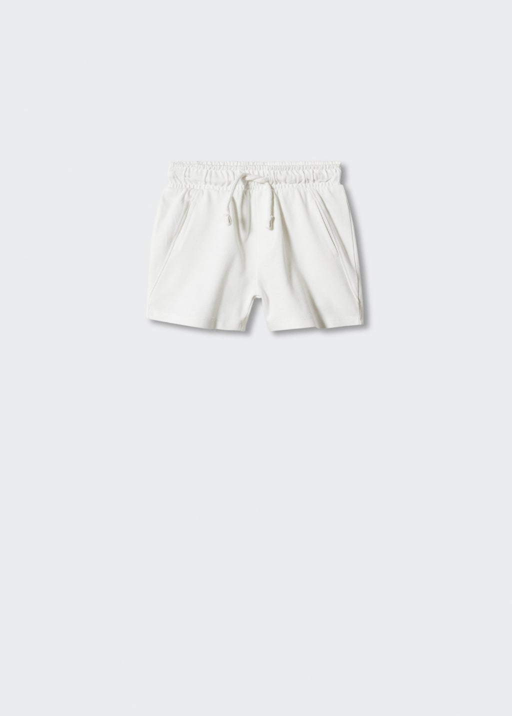 White cotton store bermuda shorts