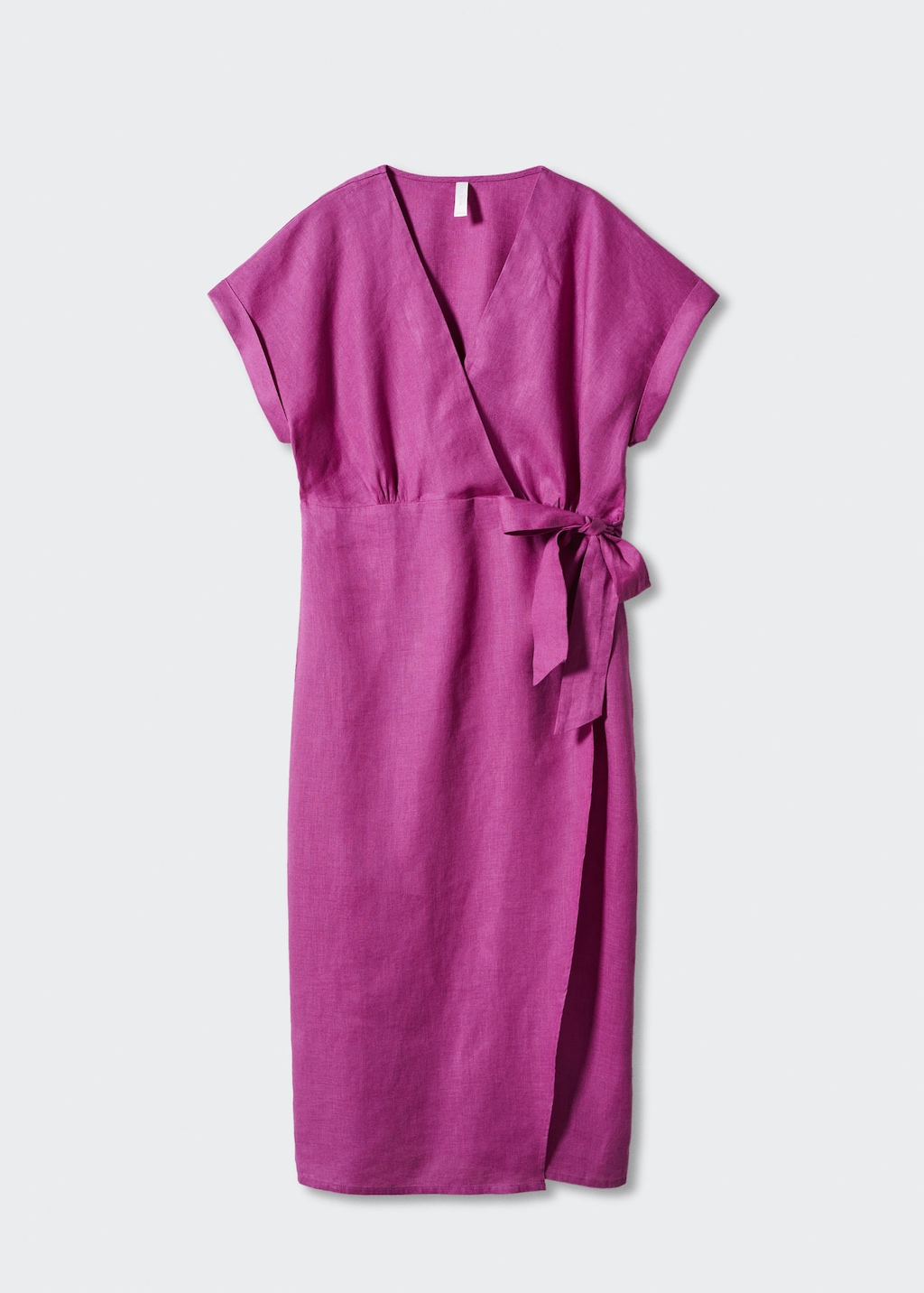 Bow linen blend dress MANGO