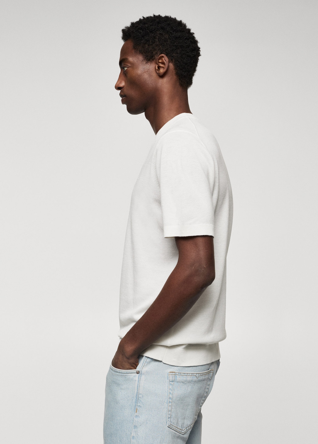 T shirt maille coton MANGO