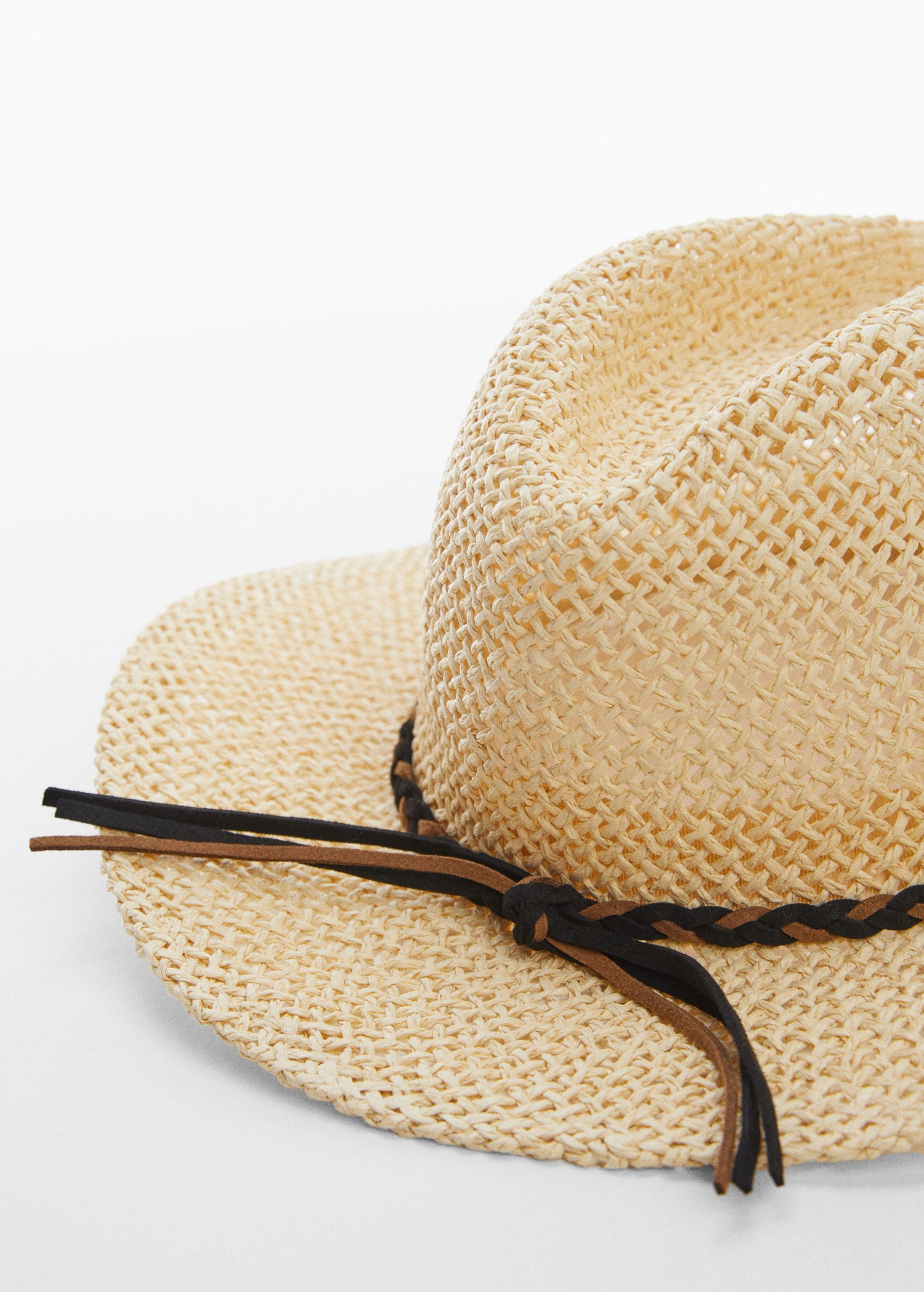 Chapeau fibre naturelle cordon | MANGO