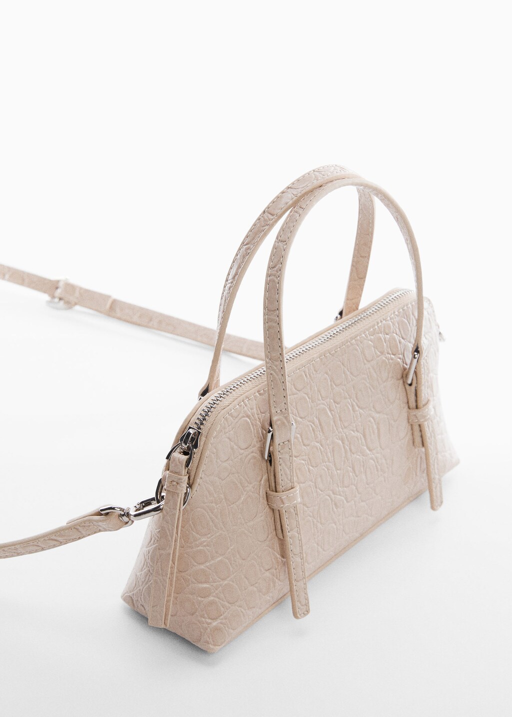 Cross body croc effect bag MANGO