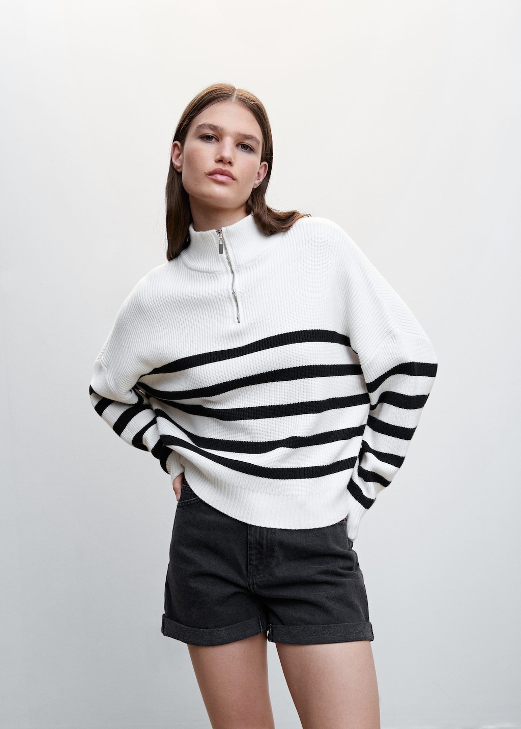 Striped sweater sale