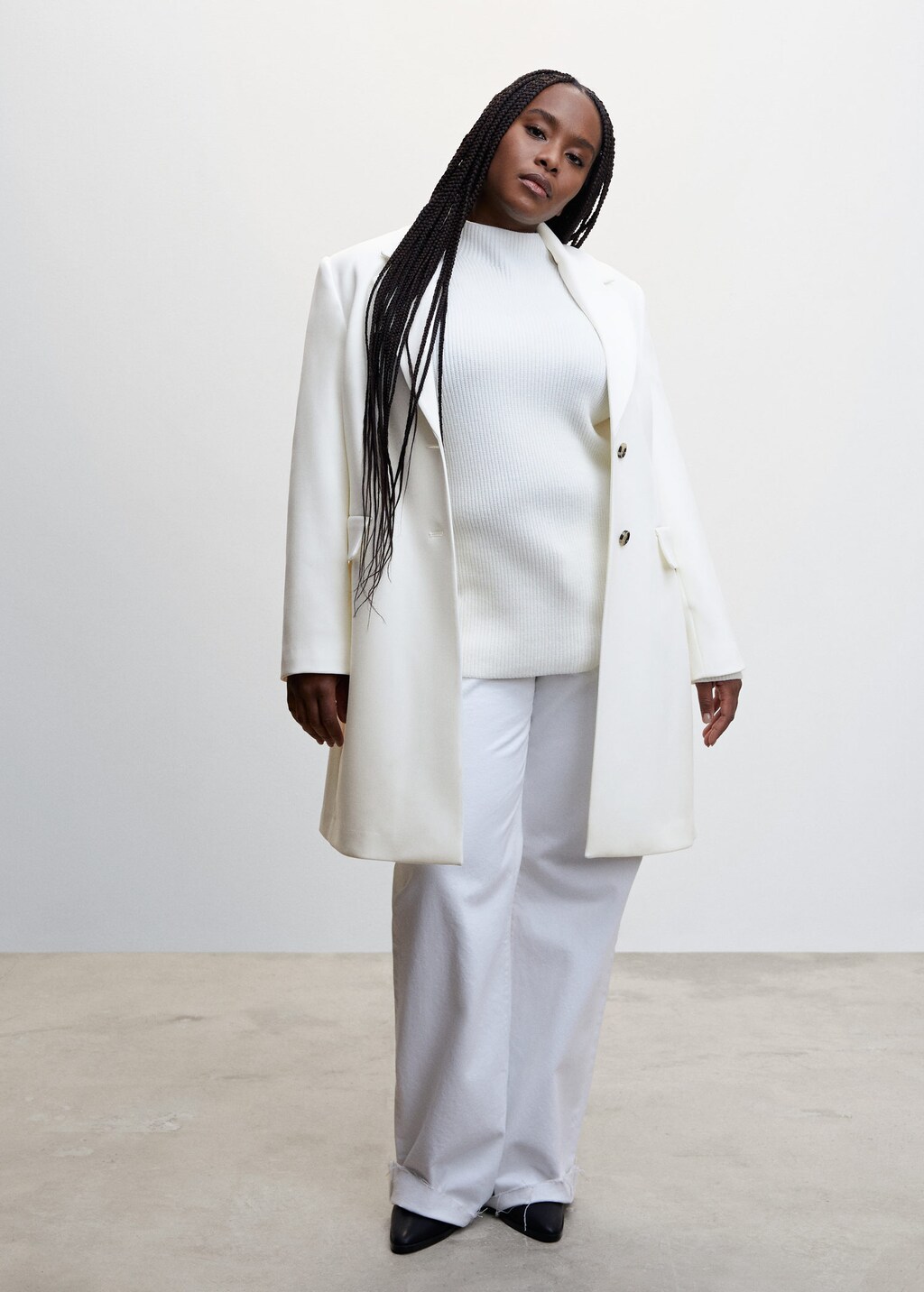 Mango white coat cheap