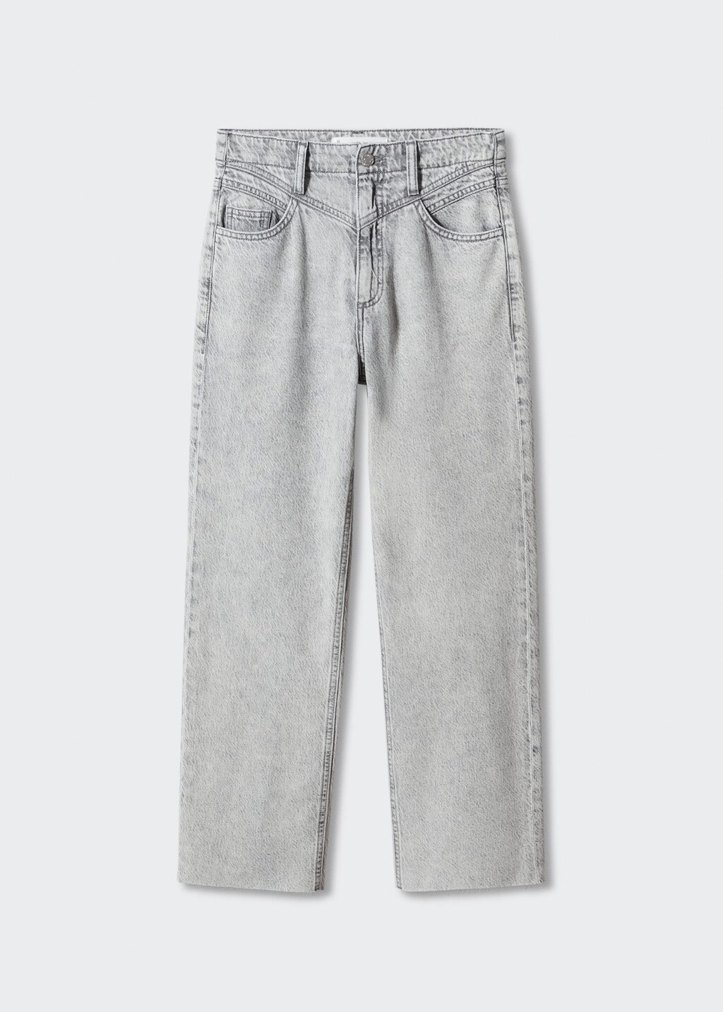 Frayed hem jeans zara top