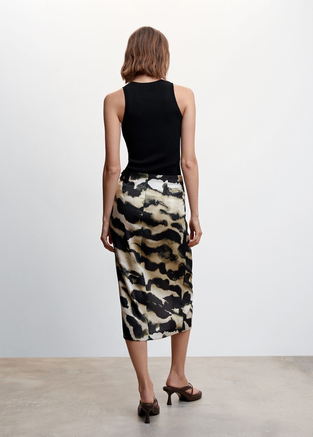 Mango leopard print best sale skirt
