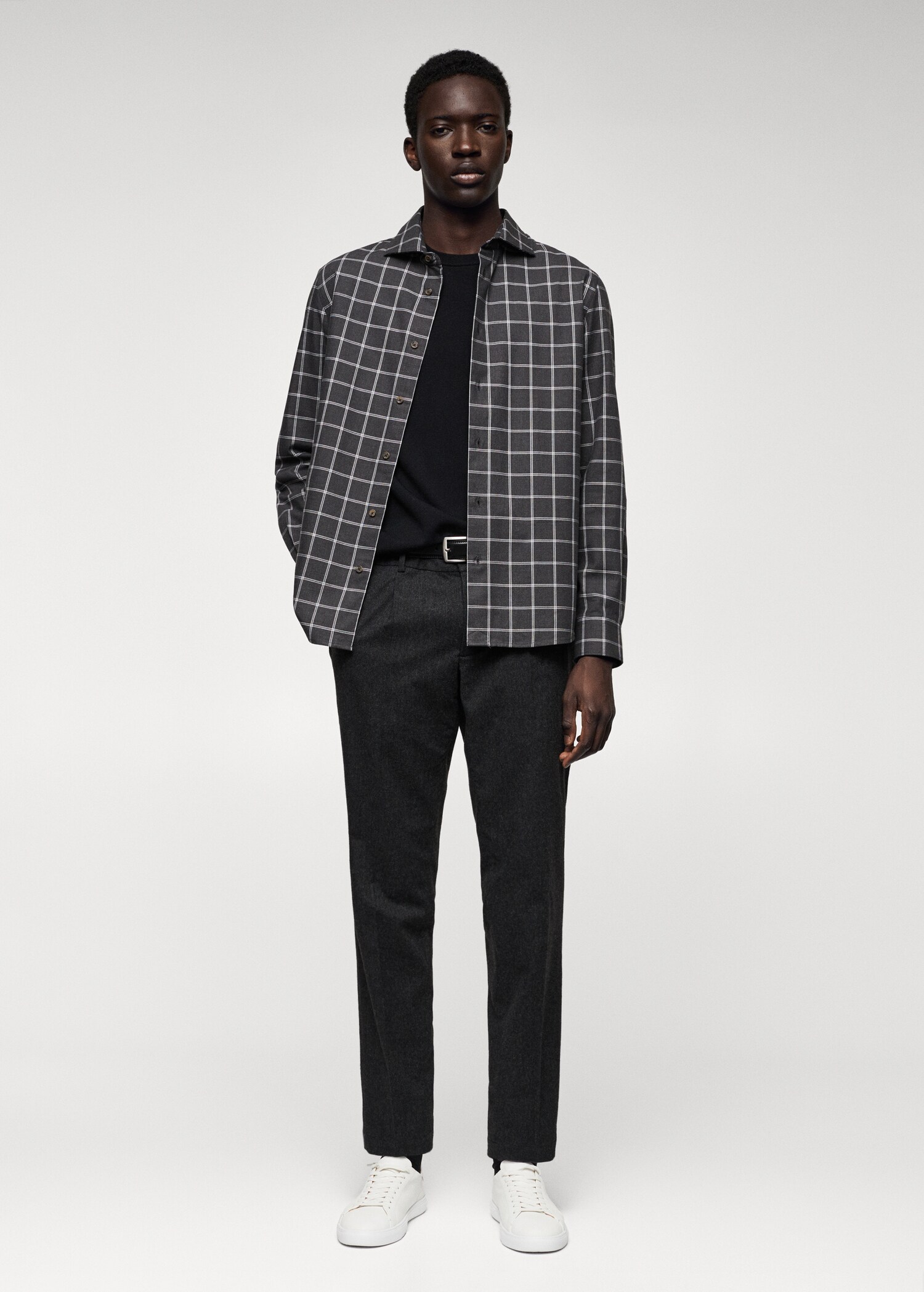 Camisa slim fit cuadros ventana - Plano general