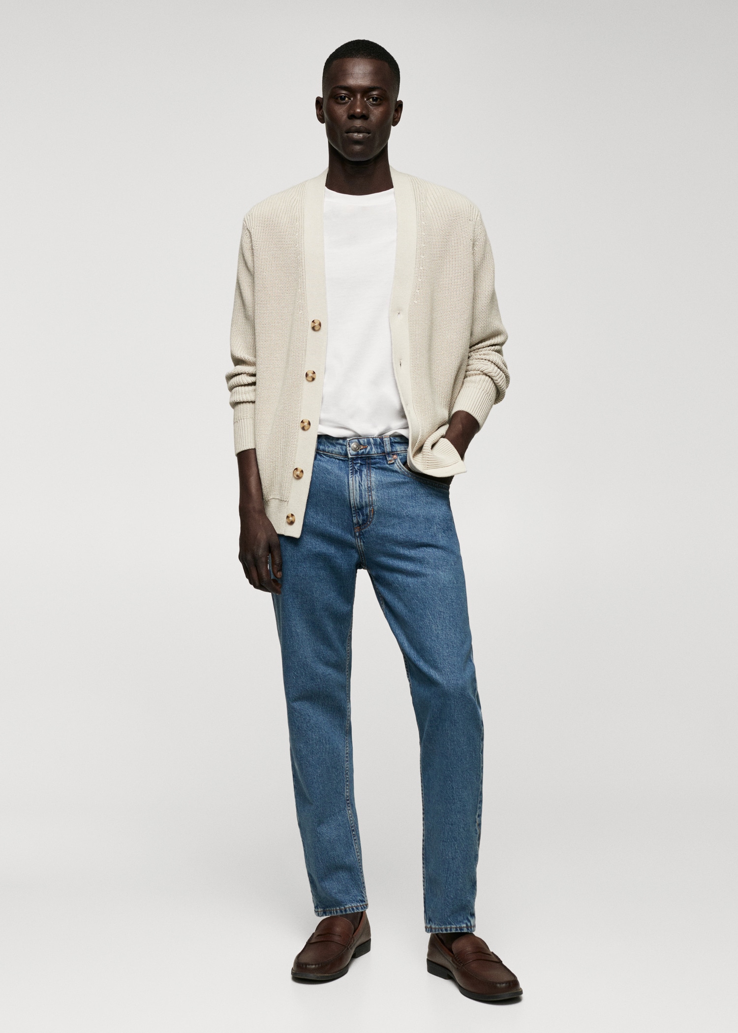 Ben tapered cropped jeans Men MANGO Niger - Main Image