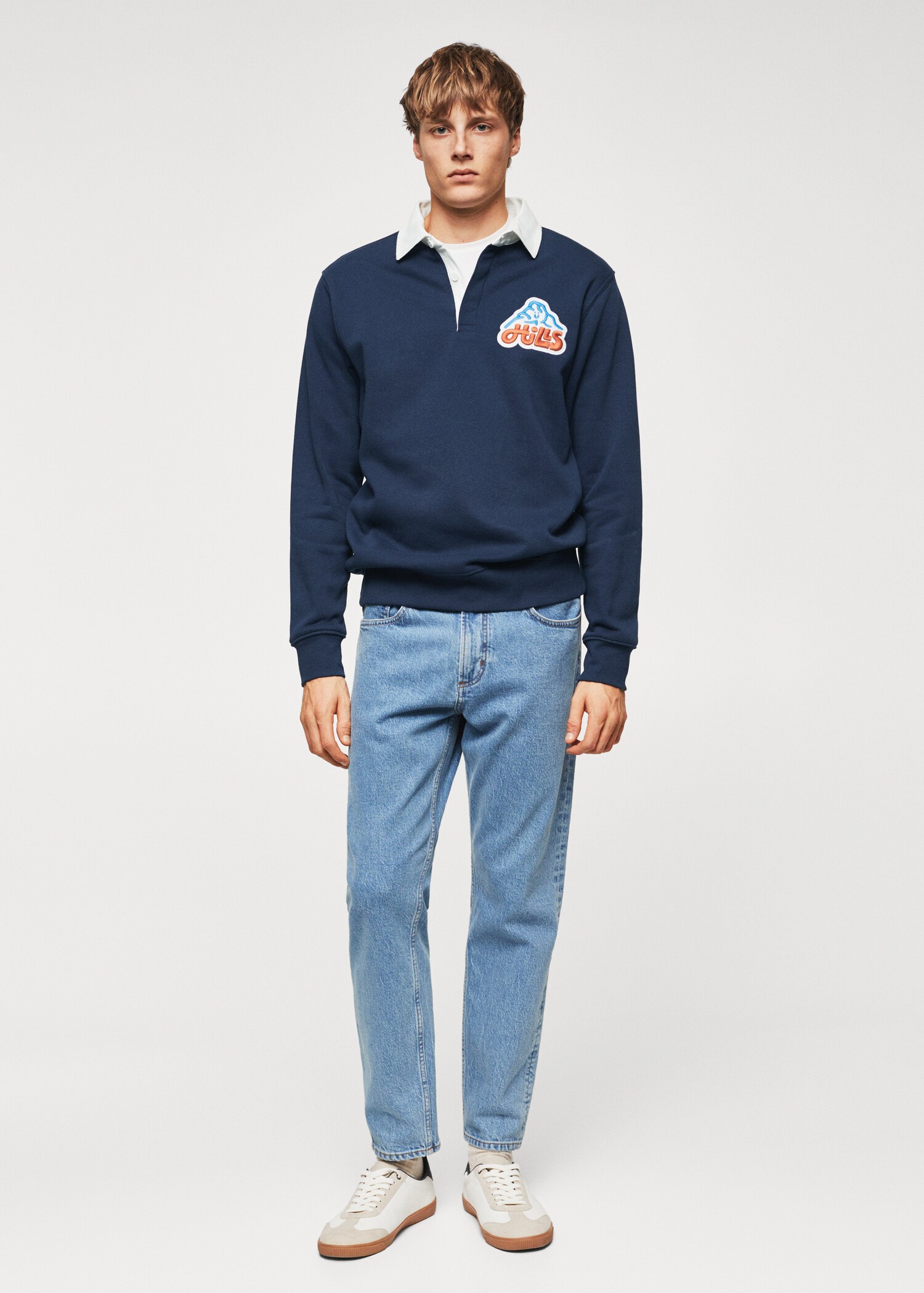 Embroidered cotton polo - General plane