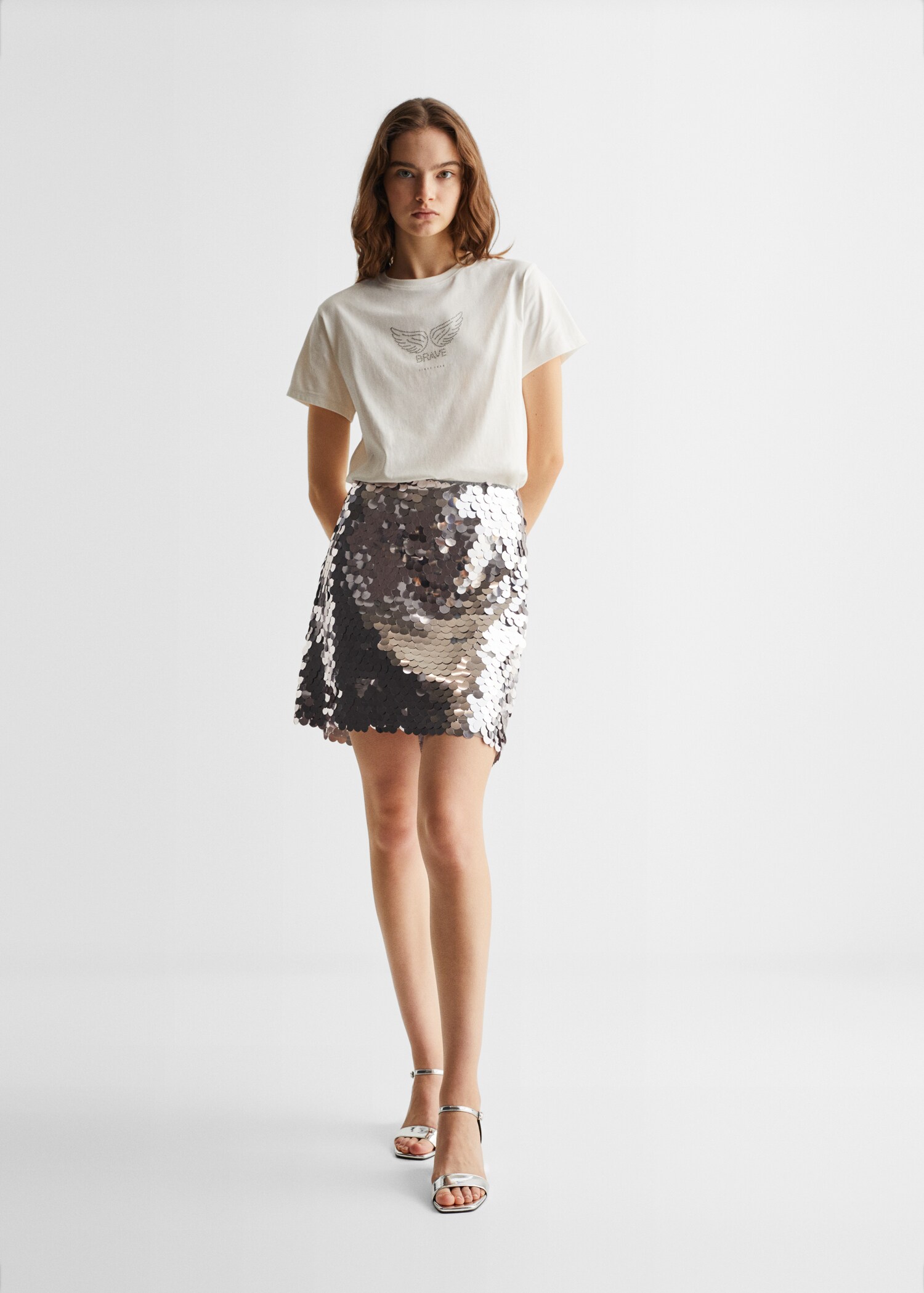 T-shirt algodão estampado - Plano geral