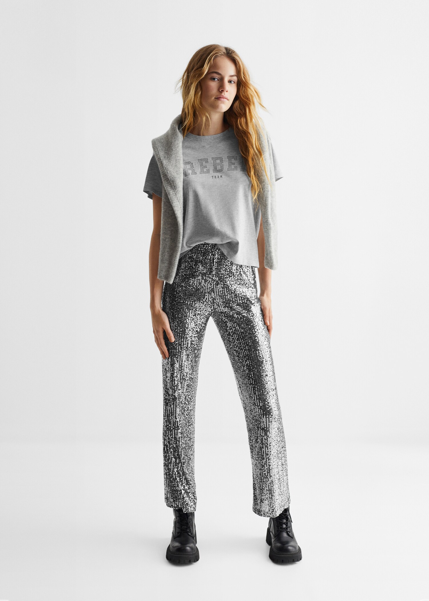 Bedrucktes Baumwoll-T-Shirt - Allgemeine Ansicht