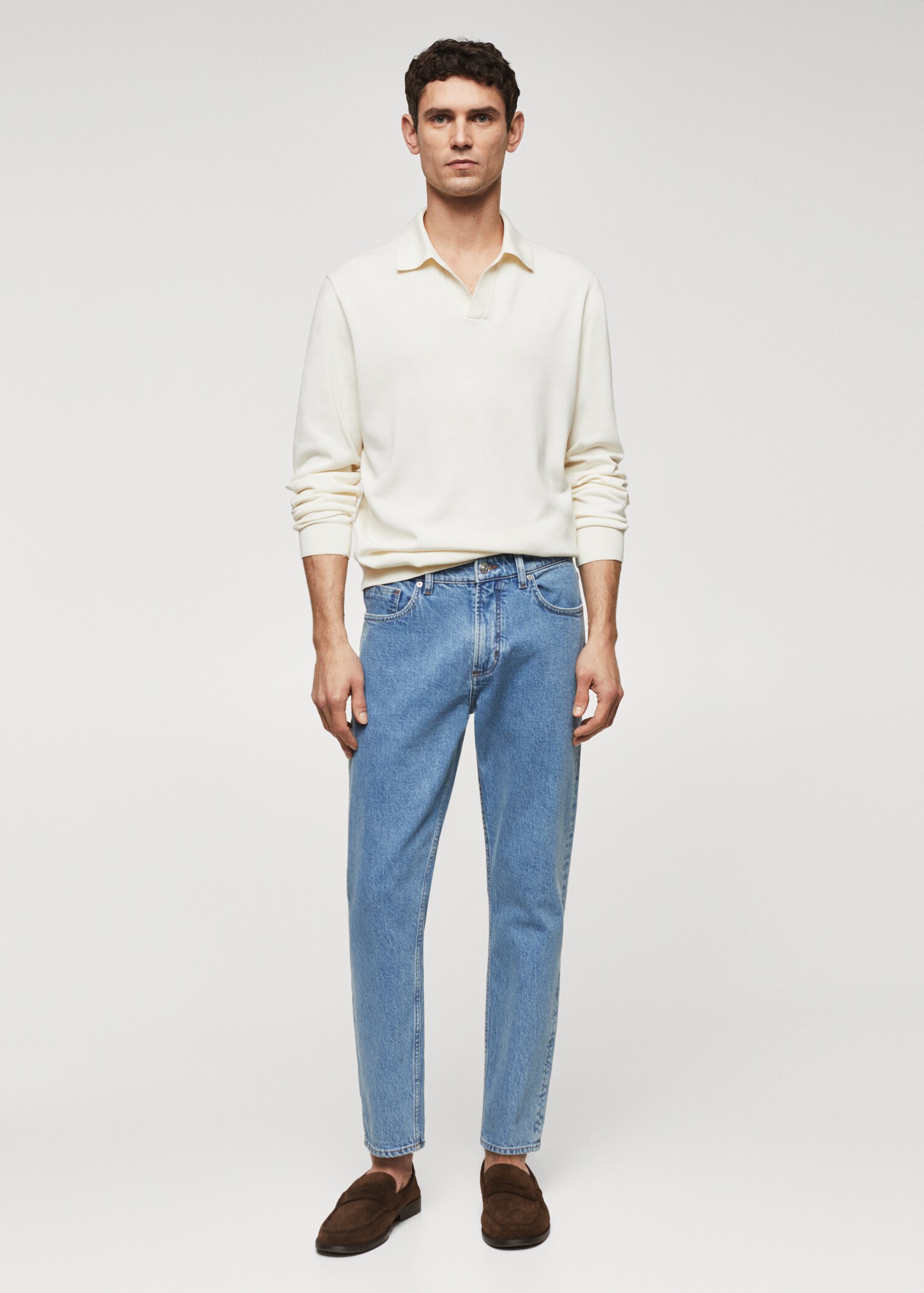 Suede leather loafers - General plane