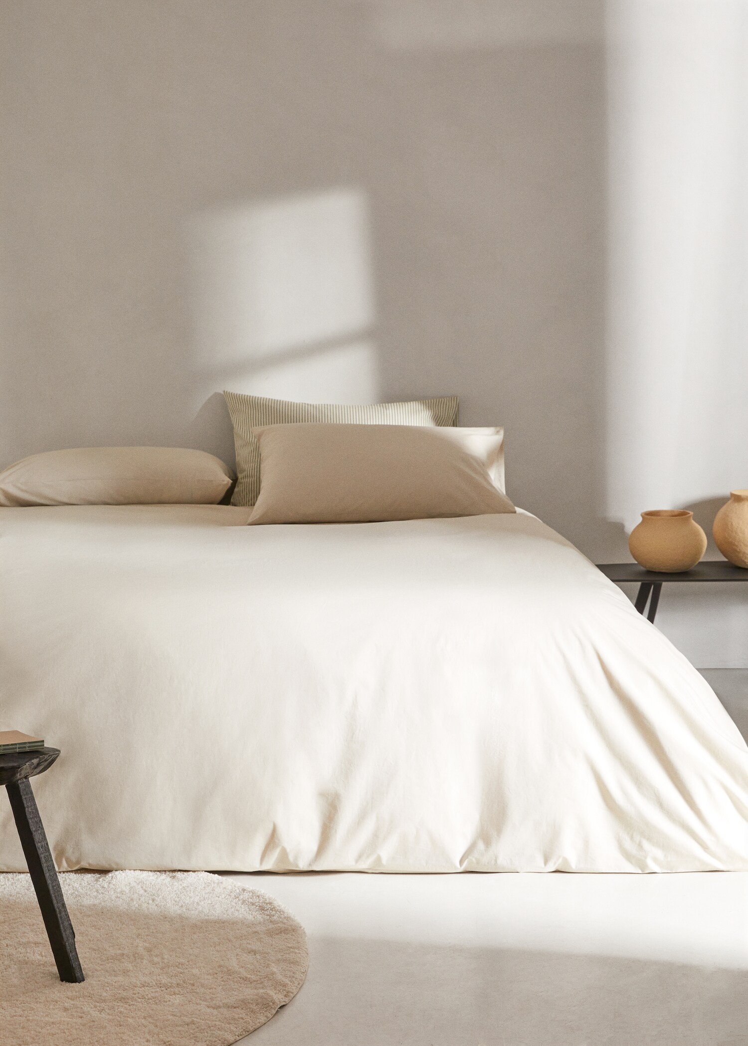Cotton percale duvet cover (300 threads) 90cm bed - Загальний план
