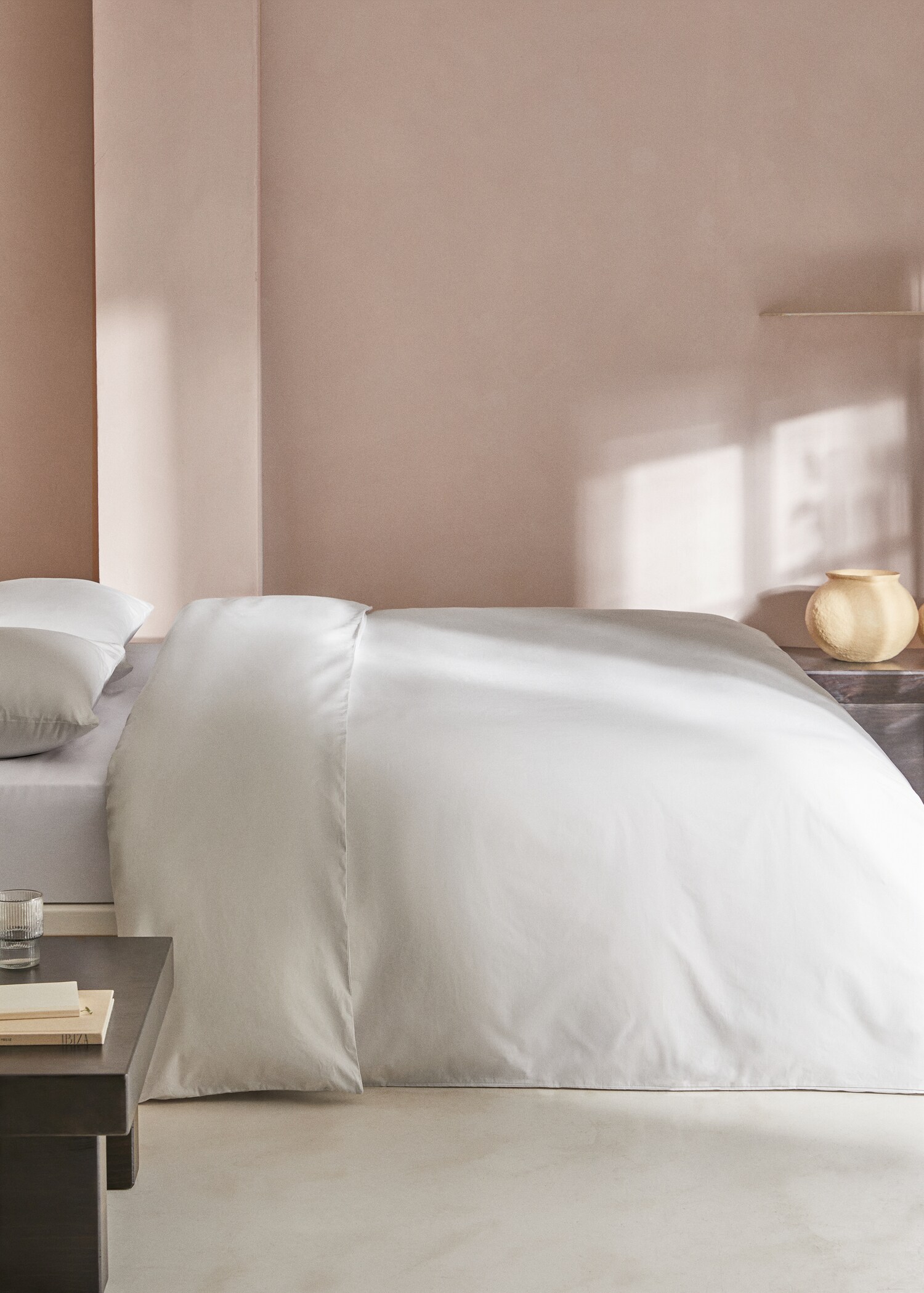 Cotton percale duvet cover (300 threads) 90cm bed - Загальний план