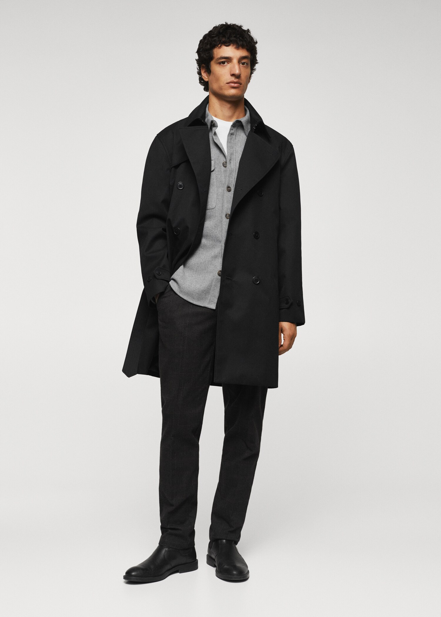 Klassischer wasserabweisender Trenchcoat - Allgemeine Ansicht