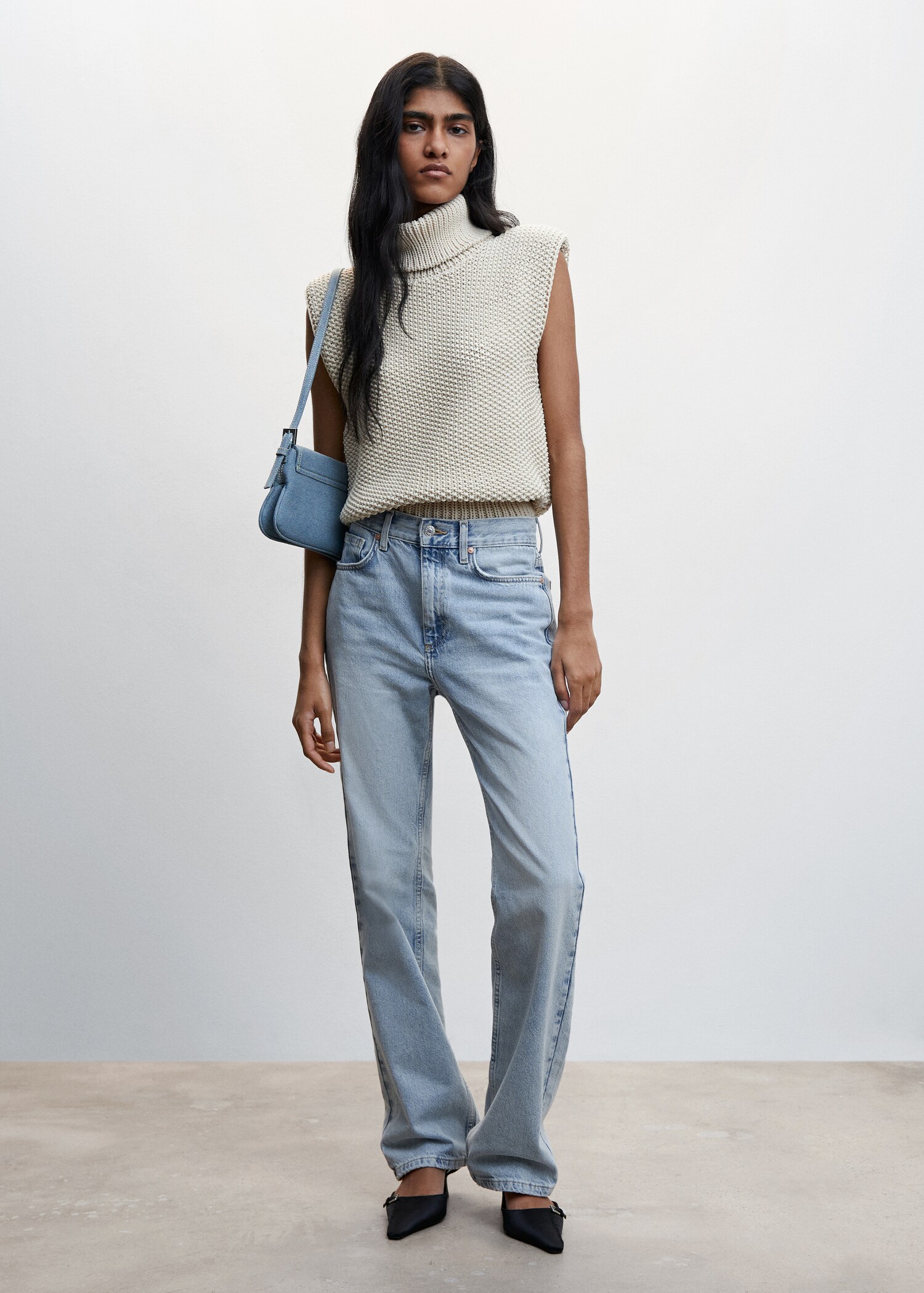 Rette jeans med medium liv - Total bildeutsnitt