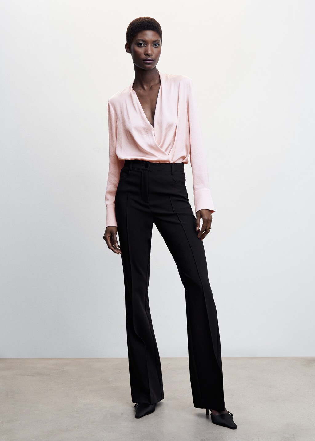 Satin wrap blouse - Women | MANGO China Satin wrap blouse - Women | MANGO China
