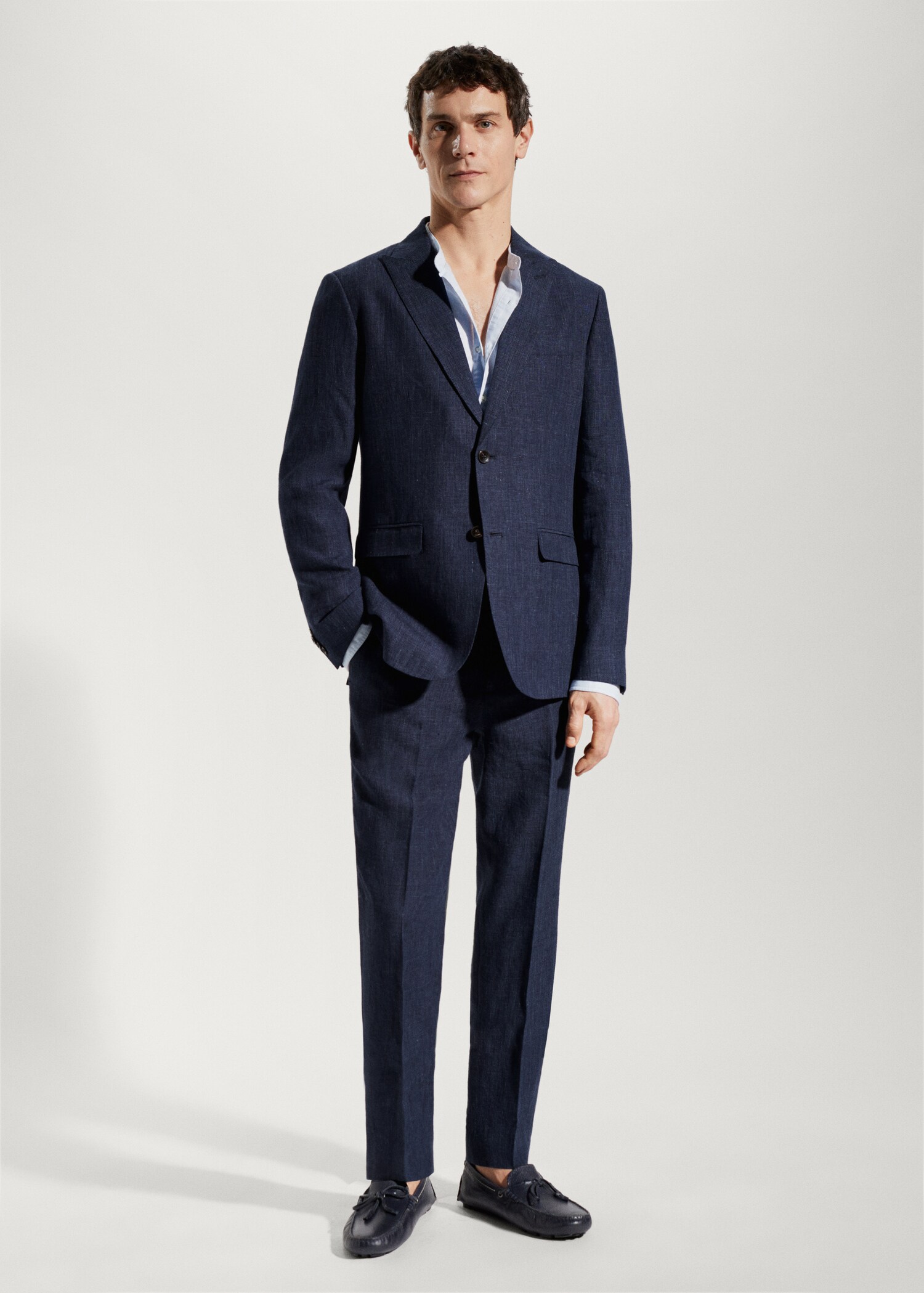 Blazer suit 100% linen - General plane