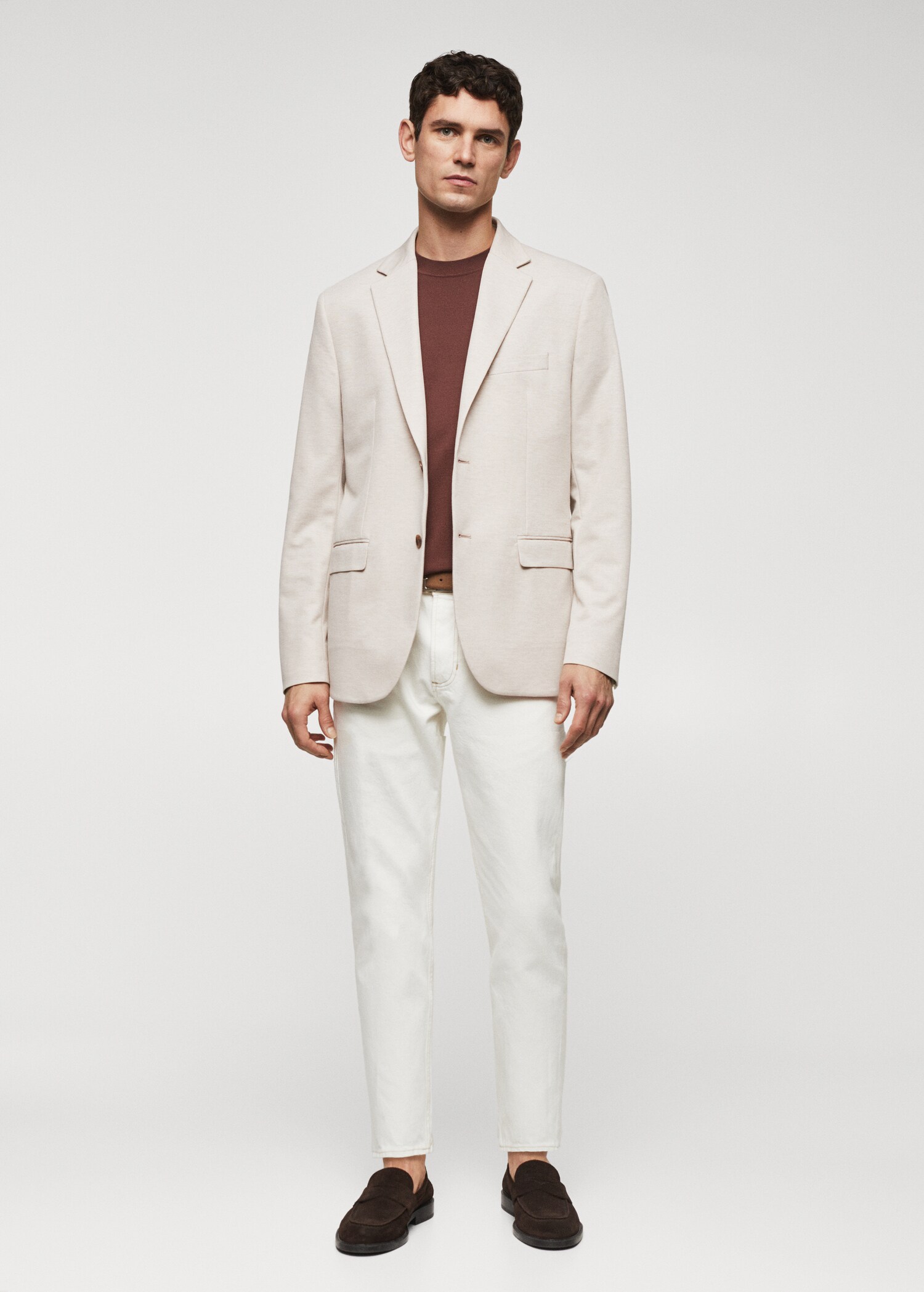 Veste slim fit microstructure - Plan général