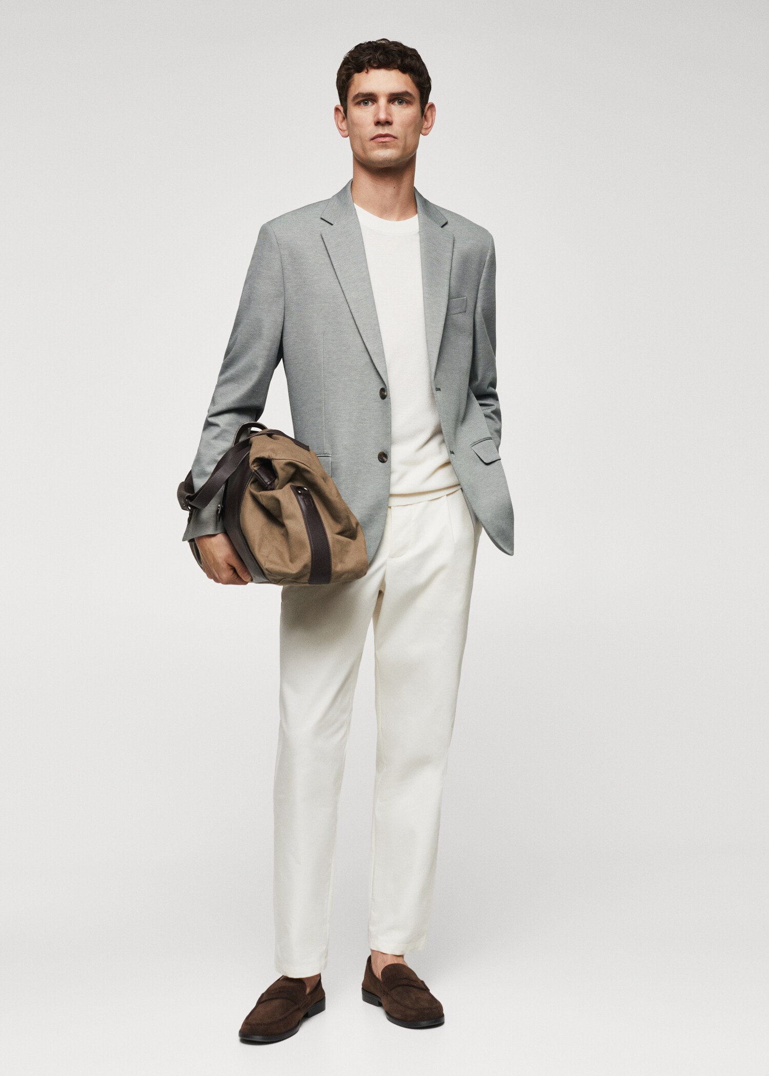 Veste slim fit microstructure - Plan général