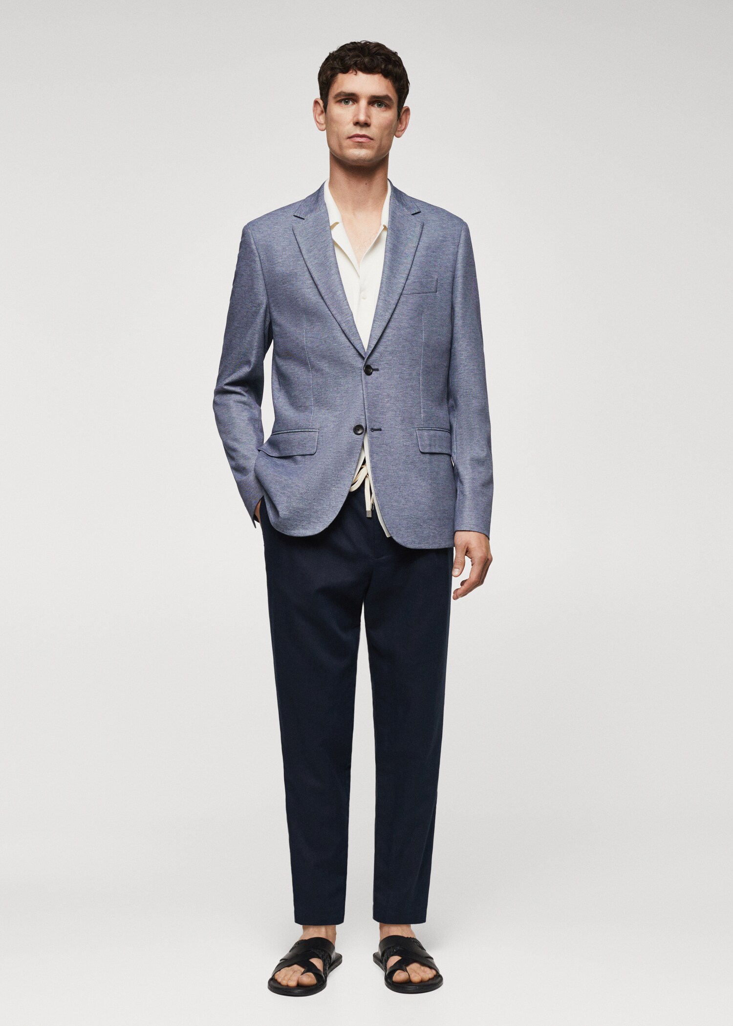 Veste slim fit microstructure - Plan général