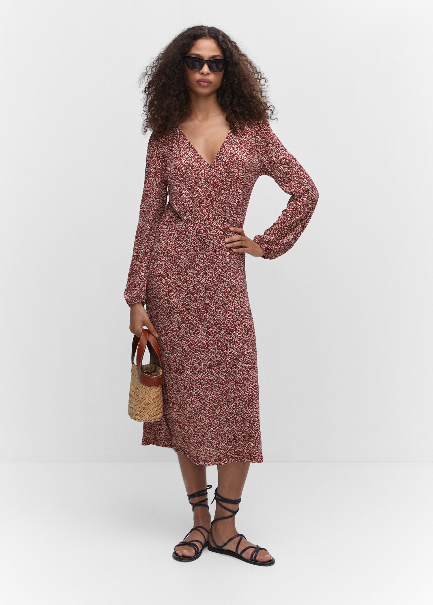 Textured printed dress - General plane